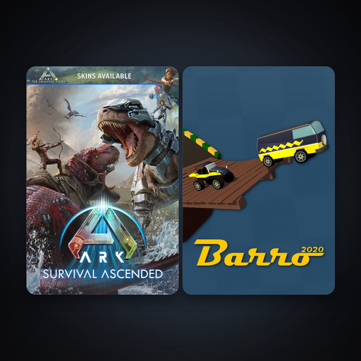 Barro 2020 + ARK: Survival Ascended, 2 games, clean — HabibiAccounts