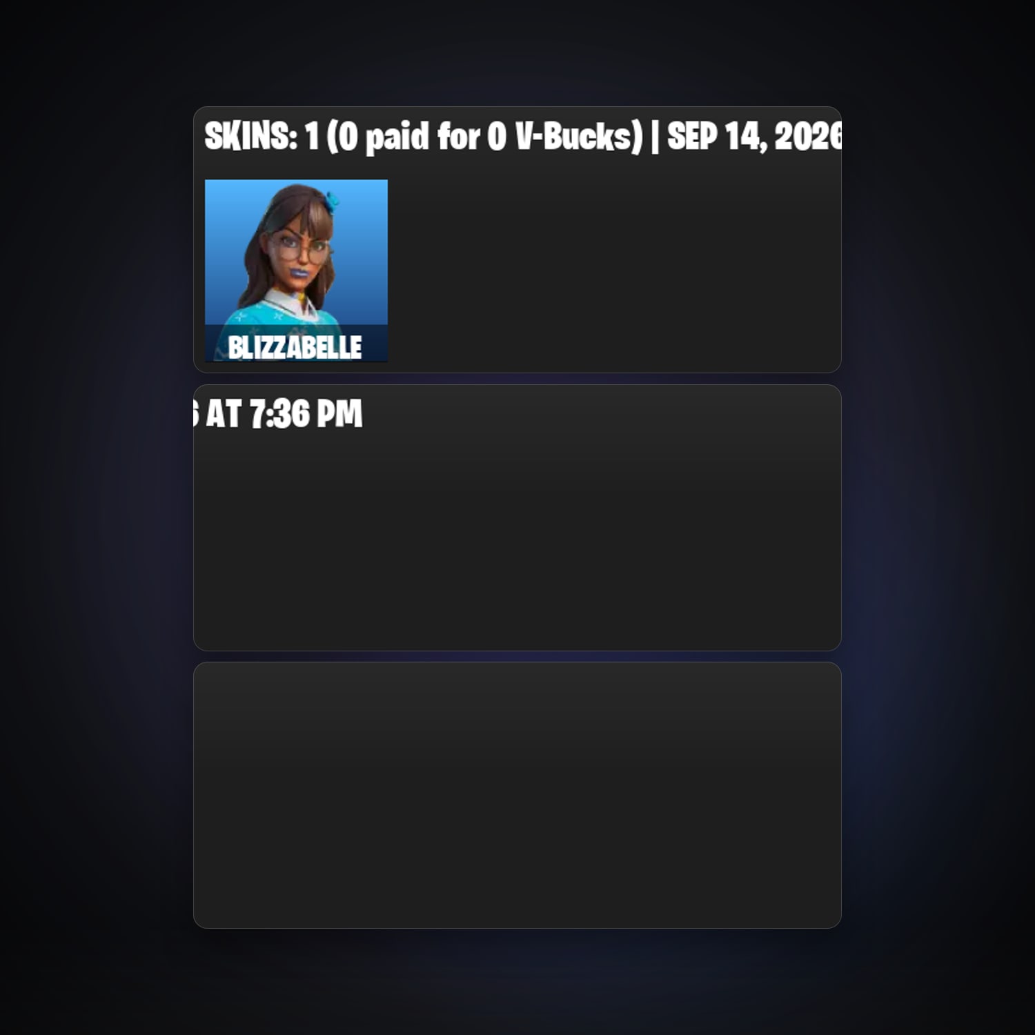 Fortnite locker — 1 skins — 400 V-Bucks — lvl 200 — HabibiAccounts