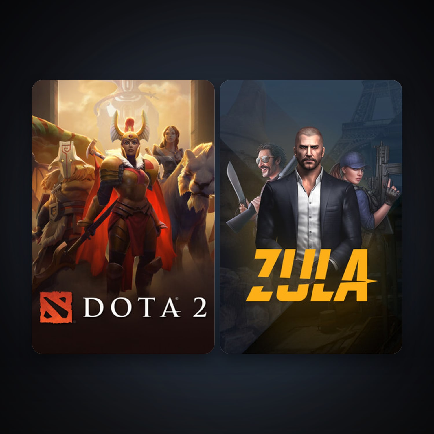 Dota 2 + Zula Türkiye, 2 games, clean — HabibiAccounts