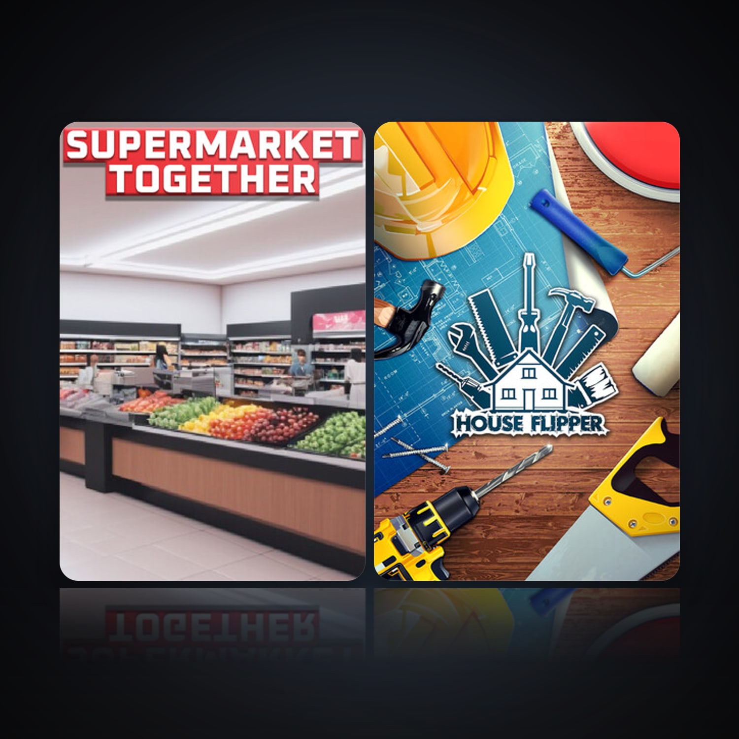 Supermarket Together & House Flipper — HabibiAccounts