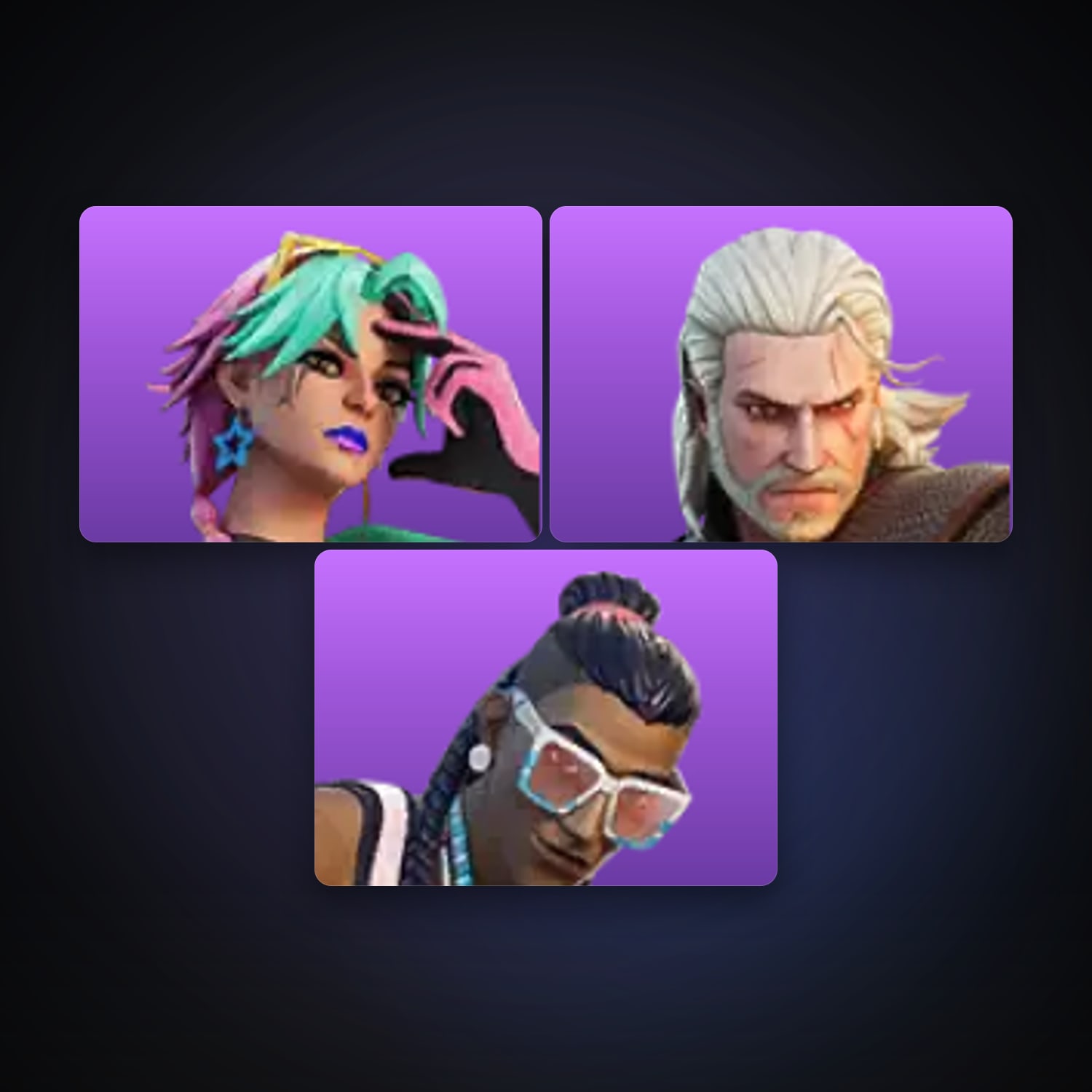 Fortnite locker — 3 skins — 350 V-Bucks — lvl 228 — HabibiAccounts