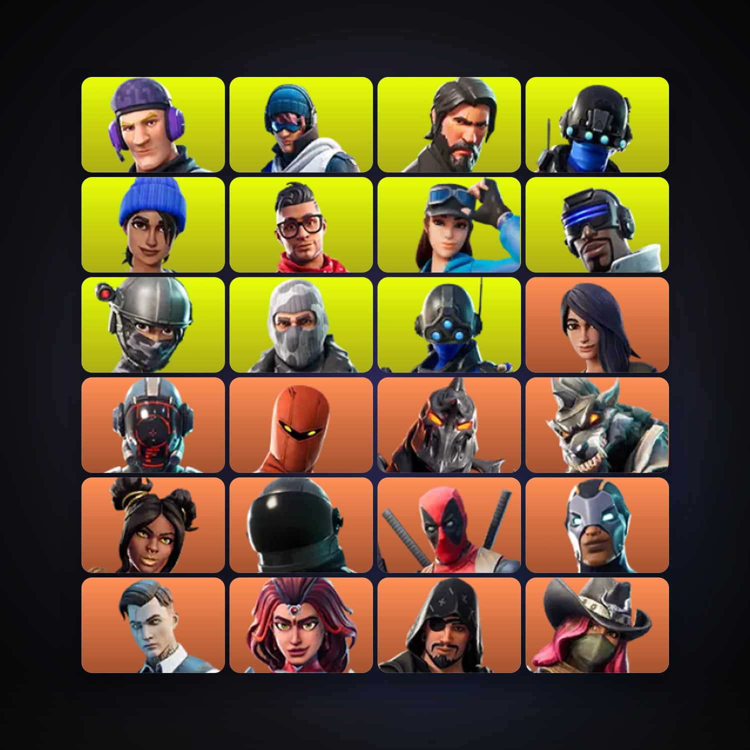 Fortnite locker — 56 skins — 1.6K V-Bucks — lvl 1551 — HabibiAccounts