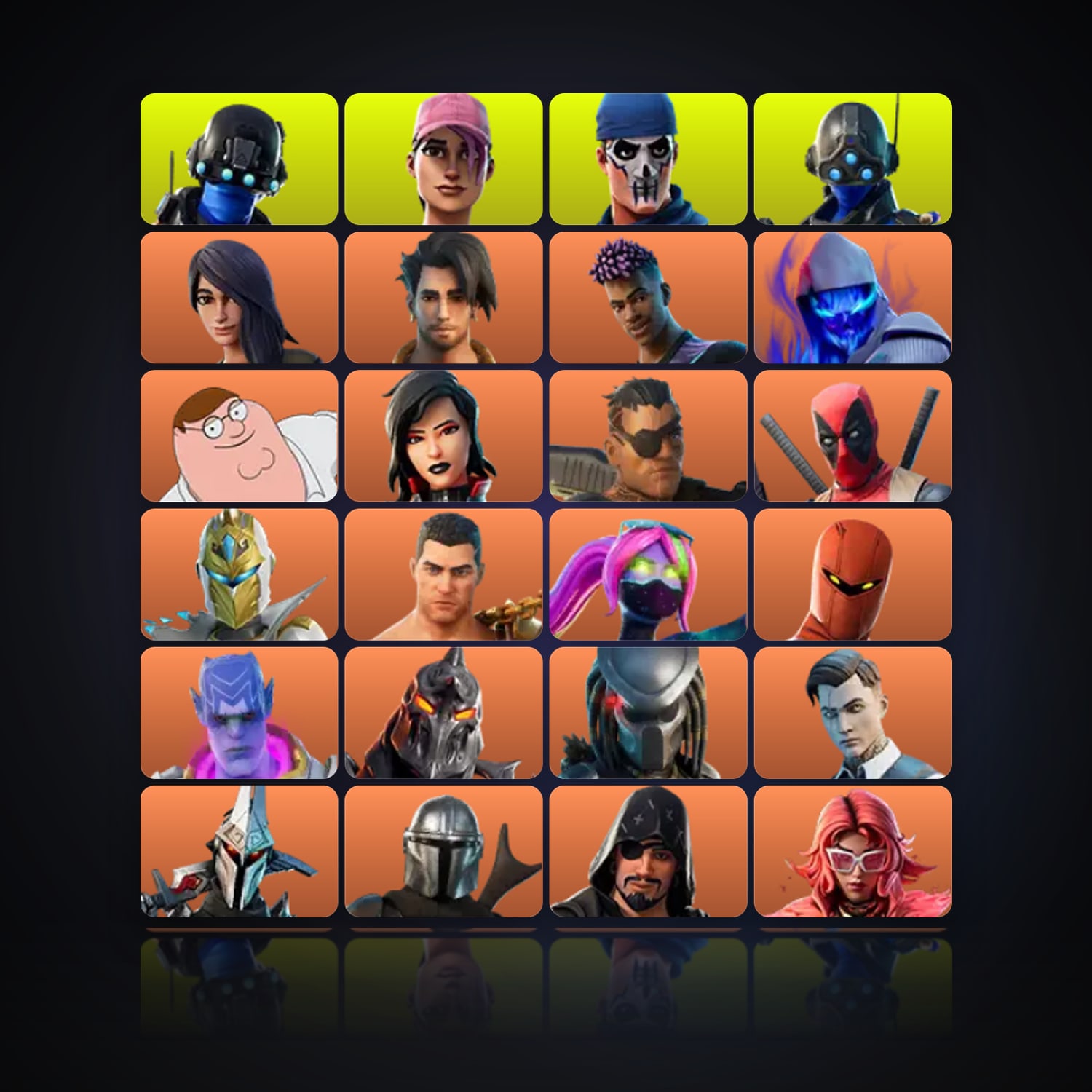 Fortnite | 114 Skins | 800 V-Bucks | Level 2004 | 157 Wins — HabibiAccounts