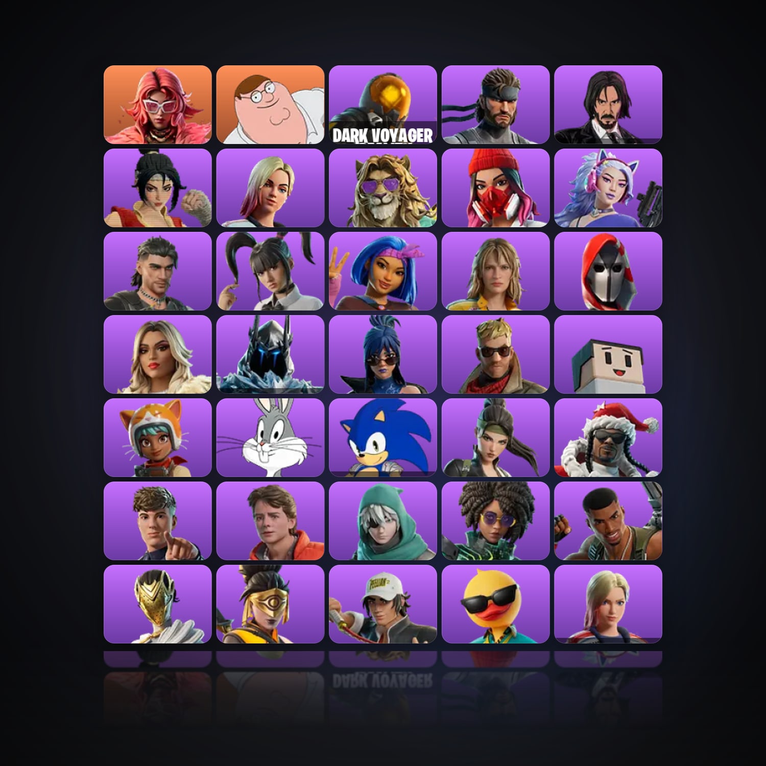 Fortnite | 60 Skins | 100 V-Bucks | Level 1658 | 64 Wins — HabibiAccounts