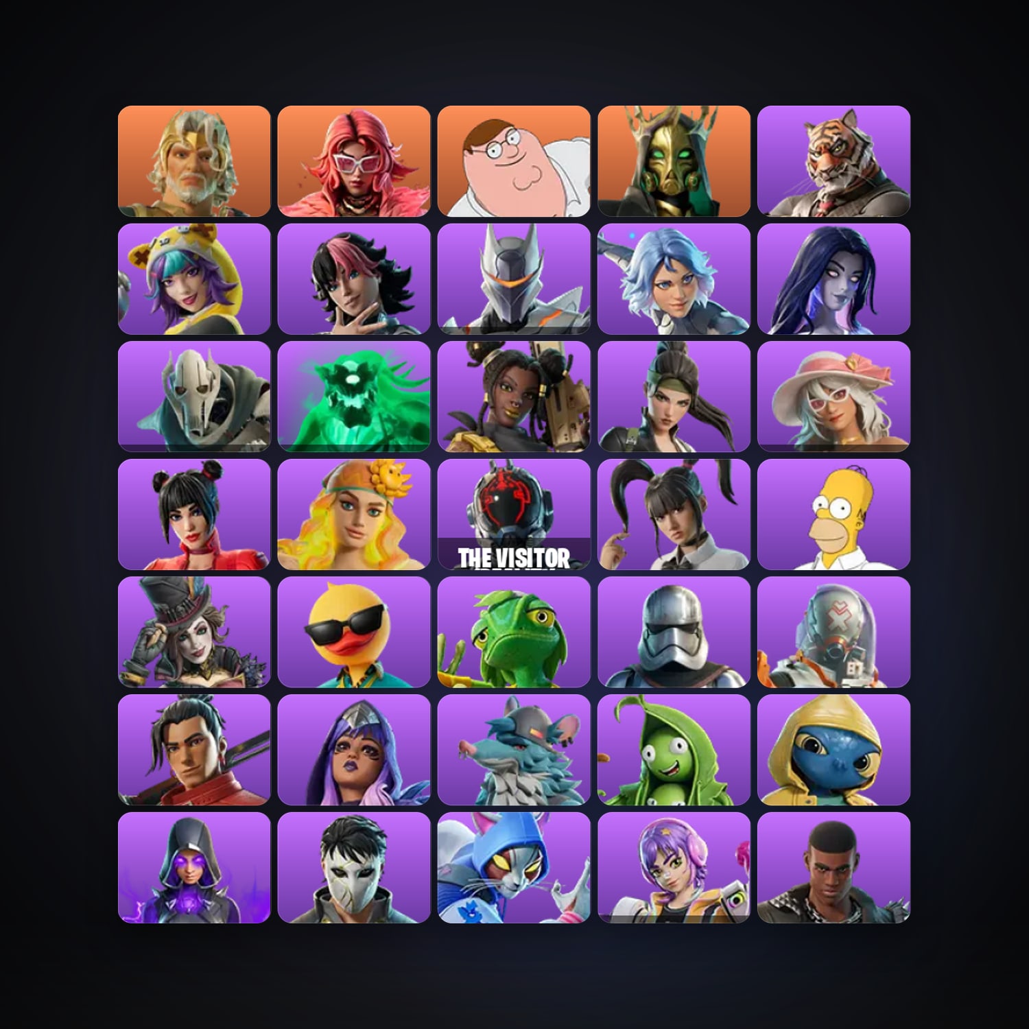 Fortnite locker — 258 skins — 450 V-Bucks — lvl 3573 — HabibiAccounts