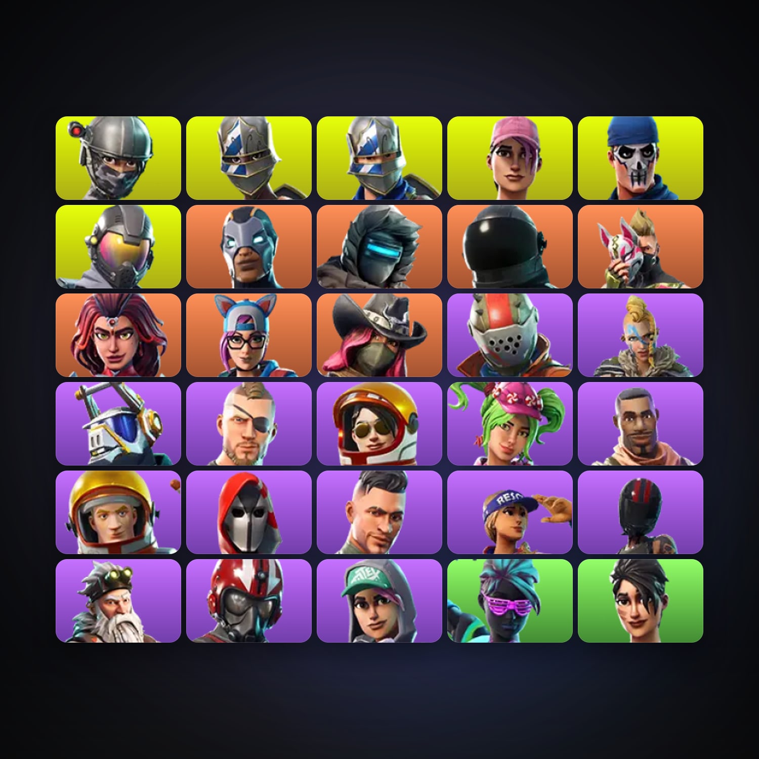 هالحساب فورتنايت، لوكر 31 سكن، 1.2K فيبوكس، لفل 436، 109 فوز — HabibiAccounts