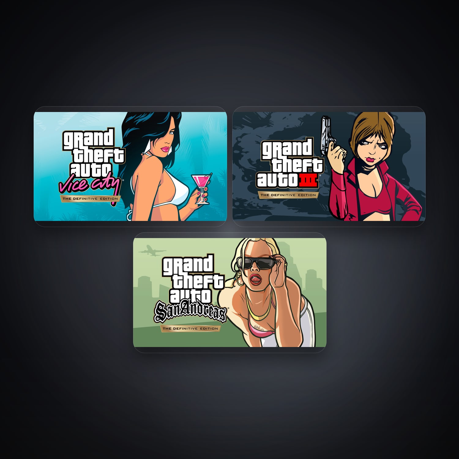 Grand Theft Auto: Vice City – The Definitive Edition & Grand Theft Auto III – The Definitive Edition | 3 Games — HabibiAccounts