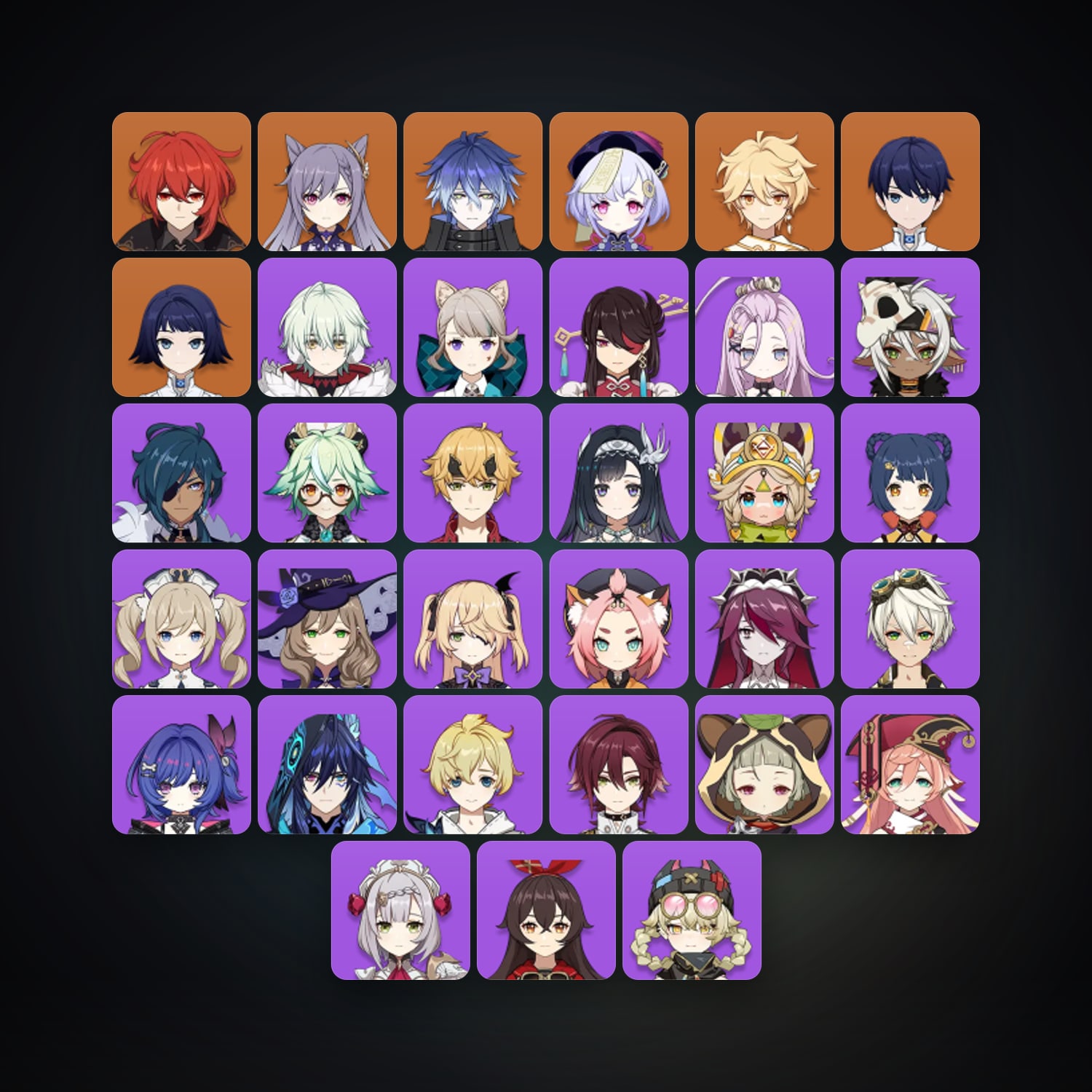 جينشن إمباكت | AR 45 | 33 شخصية | 4× 5★ — HabibiAccounts