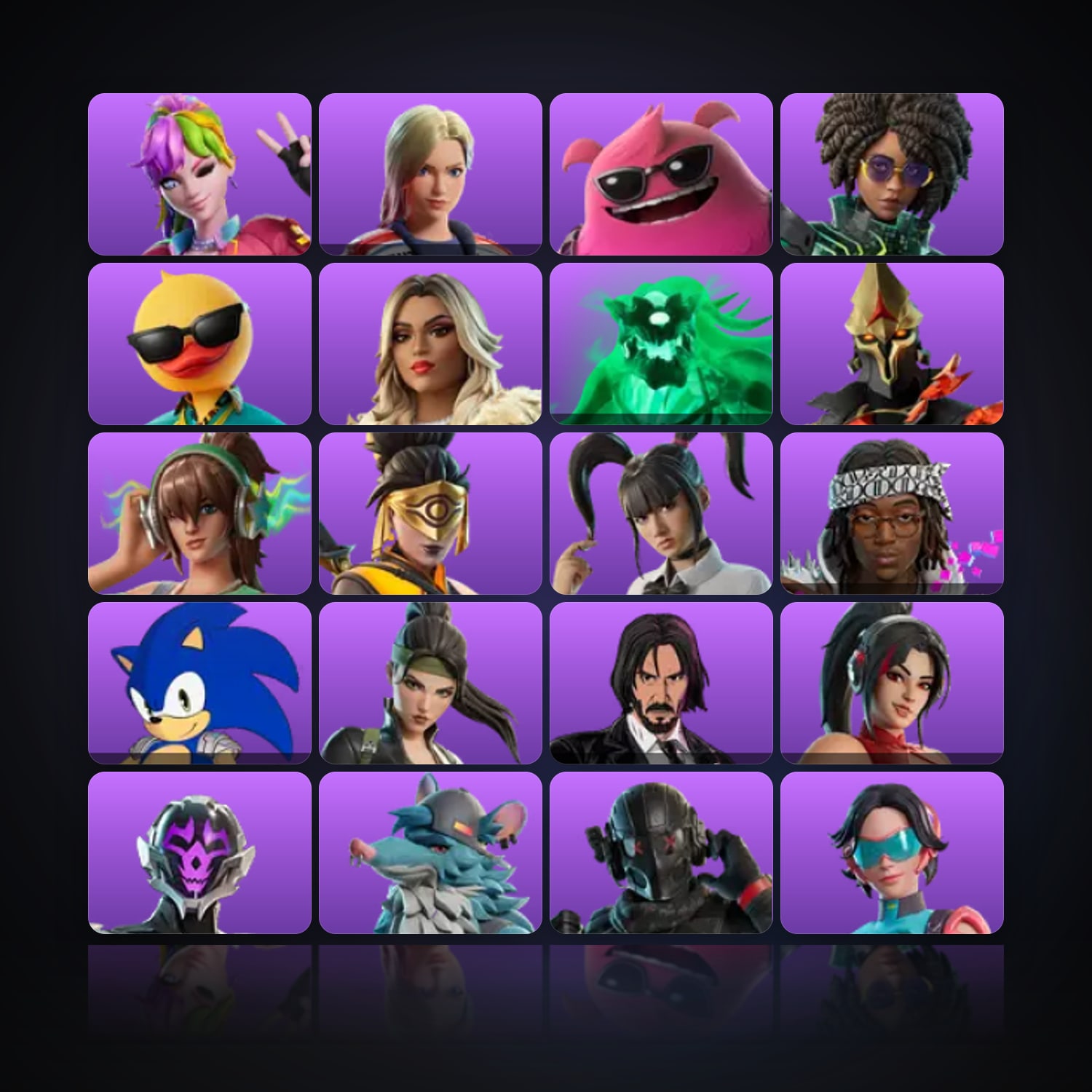 Fortnite | 24 Skins | 100 V-Bucks | Level 1079 | 45 Wins — HabibiAccounts
