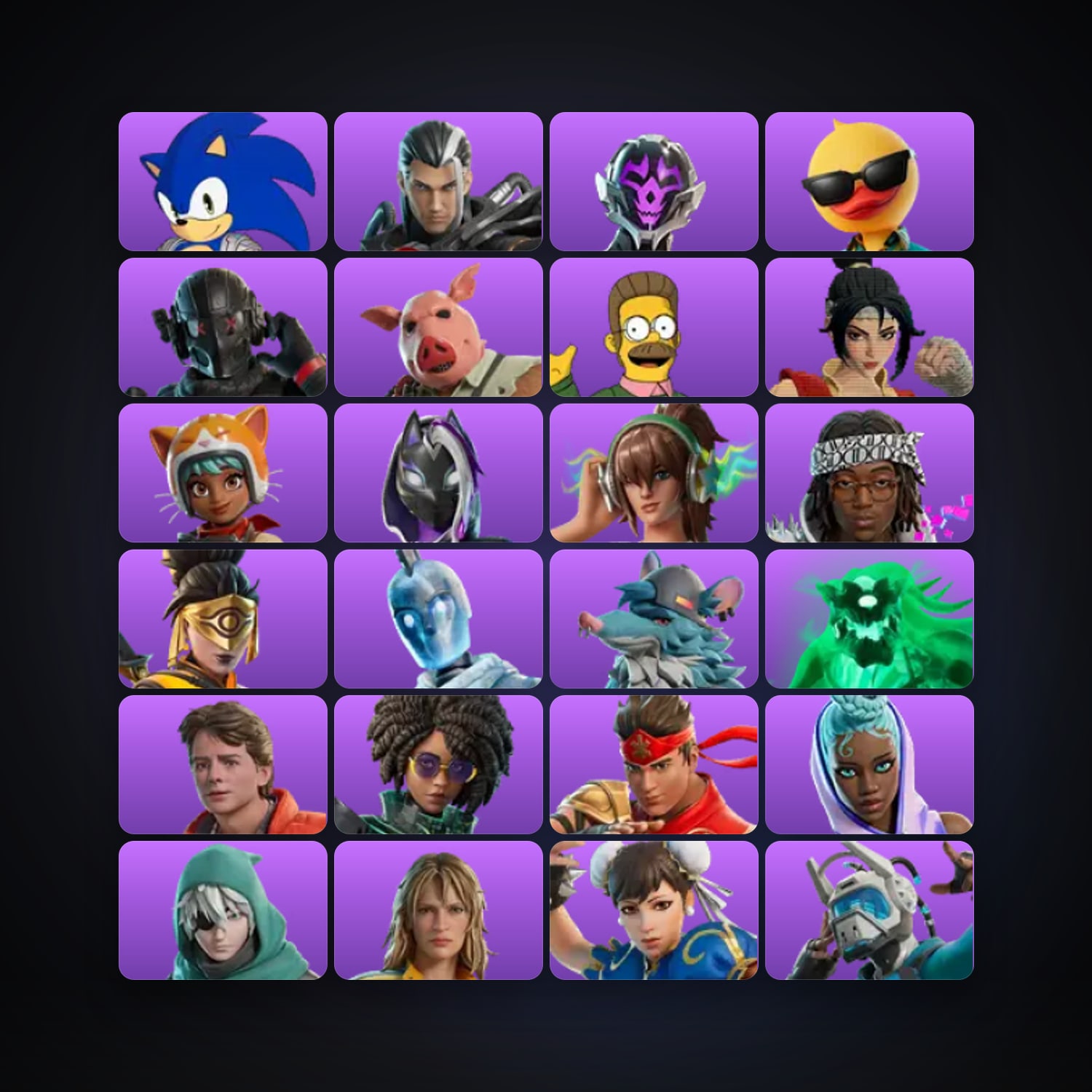 Fortnite locker — 52 skins — 450 V-Bucks — lvl 567 — HabibiAccounts