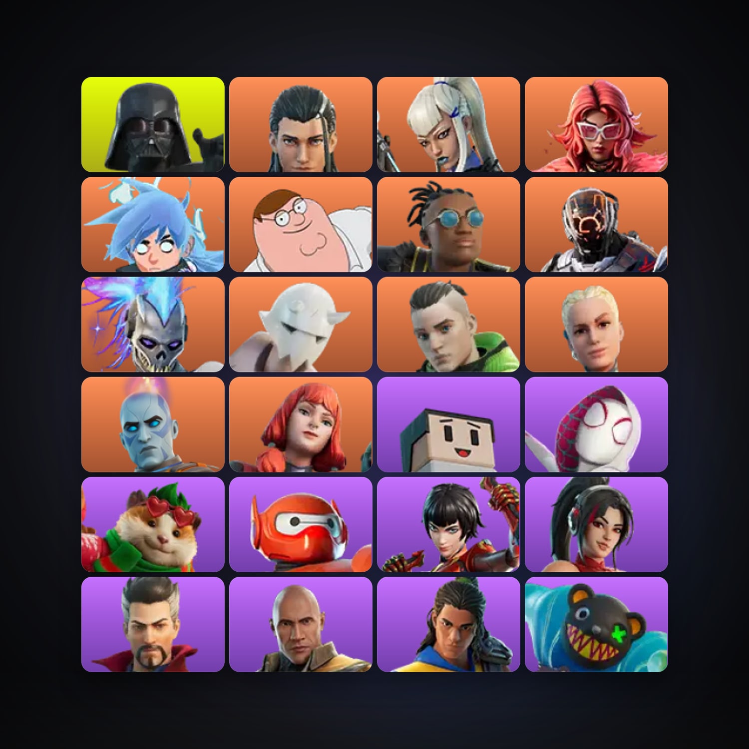 Fortnite locker — 140 skins — 1.2K V-Bucks — lvl 2430 — HabibiAccounts