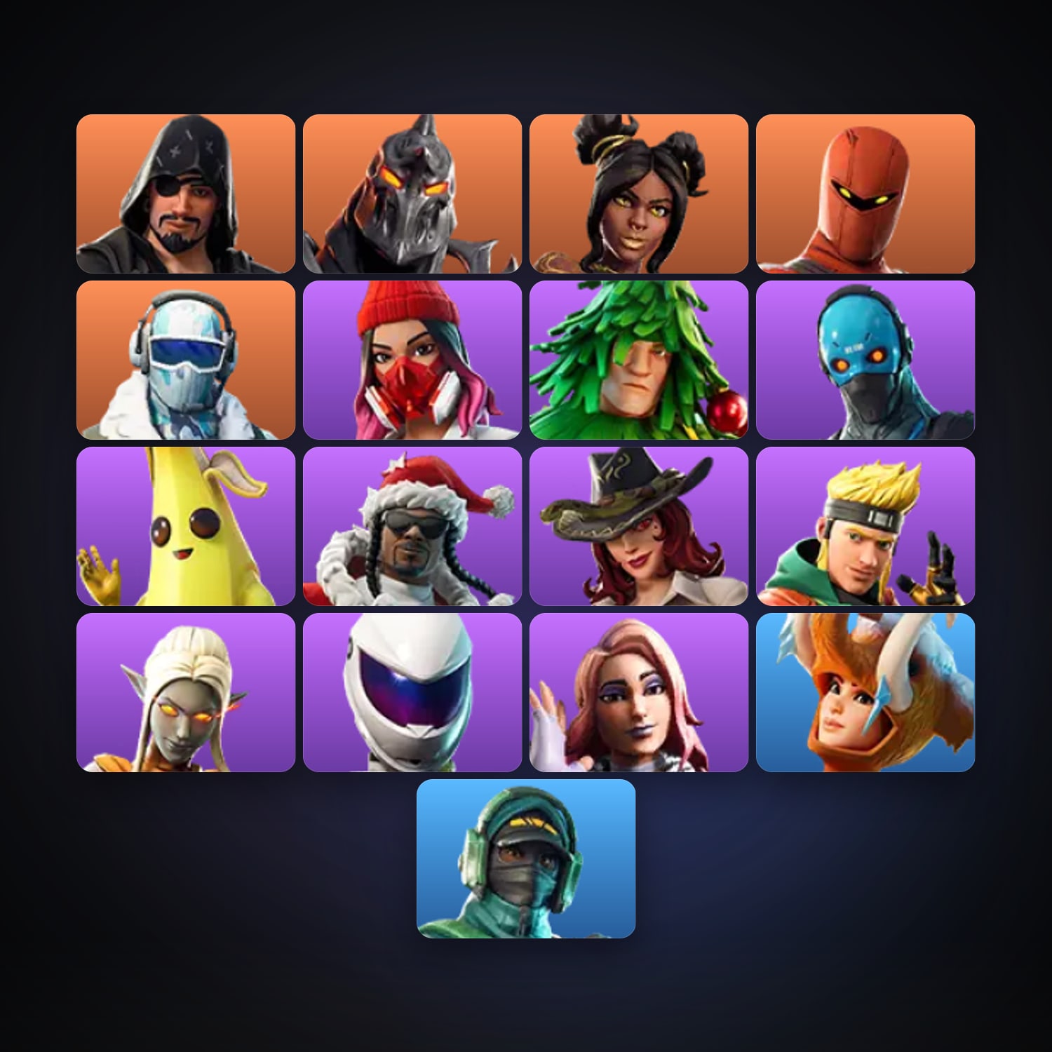 Fortnite | 17 Skins | 200 V-Bucks | Level 576 | 44 Wins — HabibiAccounts