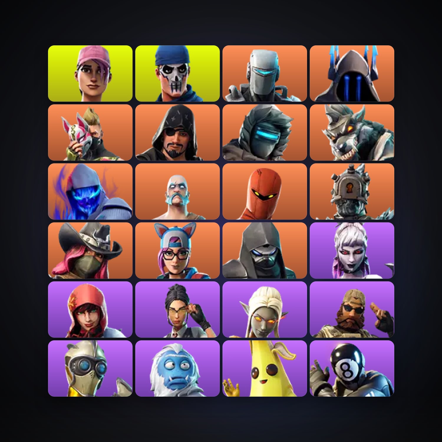 هالحساب فورتنايت، لوكر 52 سكن، 200 فيبوكس، لفل 934، 165 فوز — HabibiAccounts