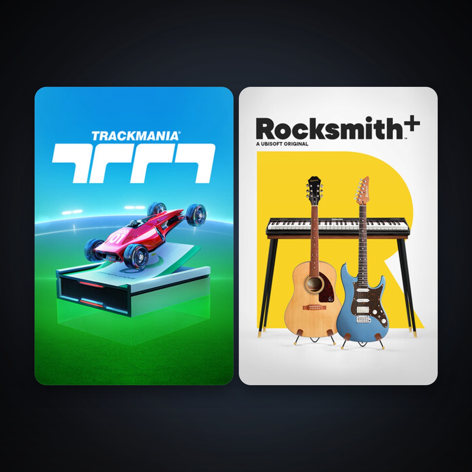 Trackmania + Rocksmith+, 2 games, clean — HabibiAccounts