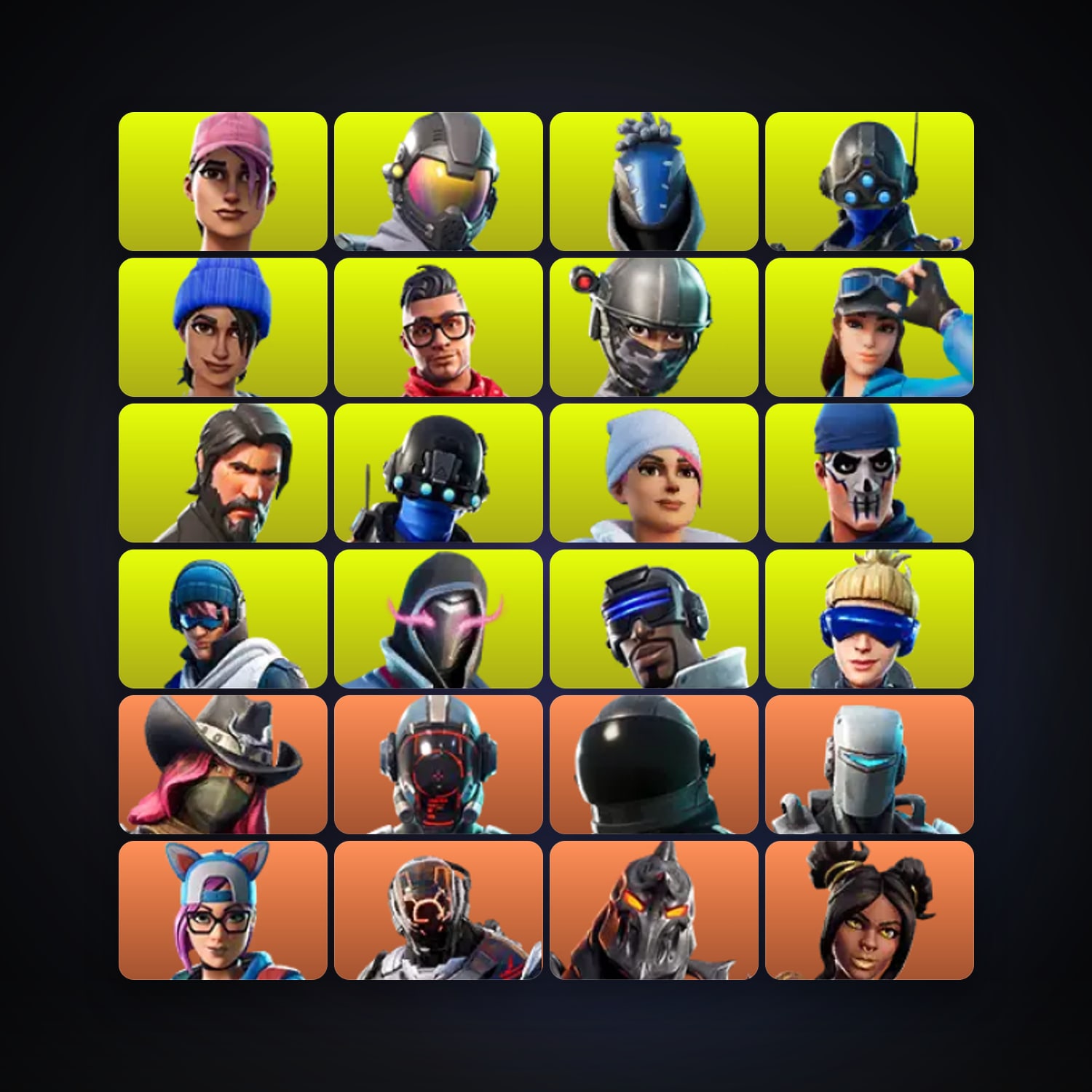 هالحساب فورتنايت، اللوكر مليان 117 سكن، 100 فيبوكس، لفل 1627، 226 فوز — HabibiAccounts