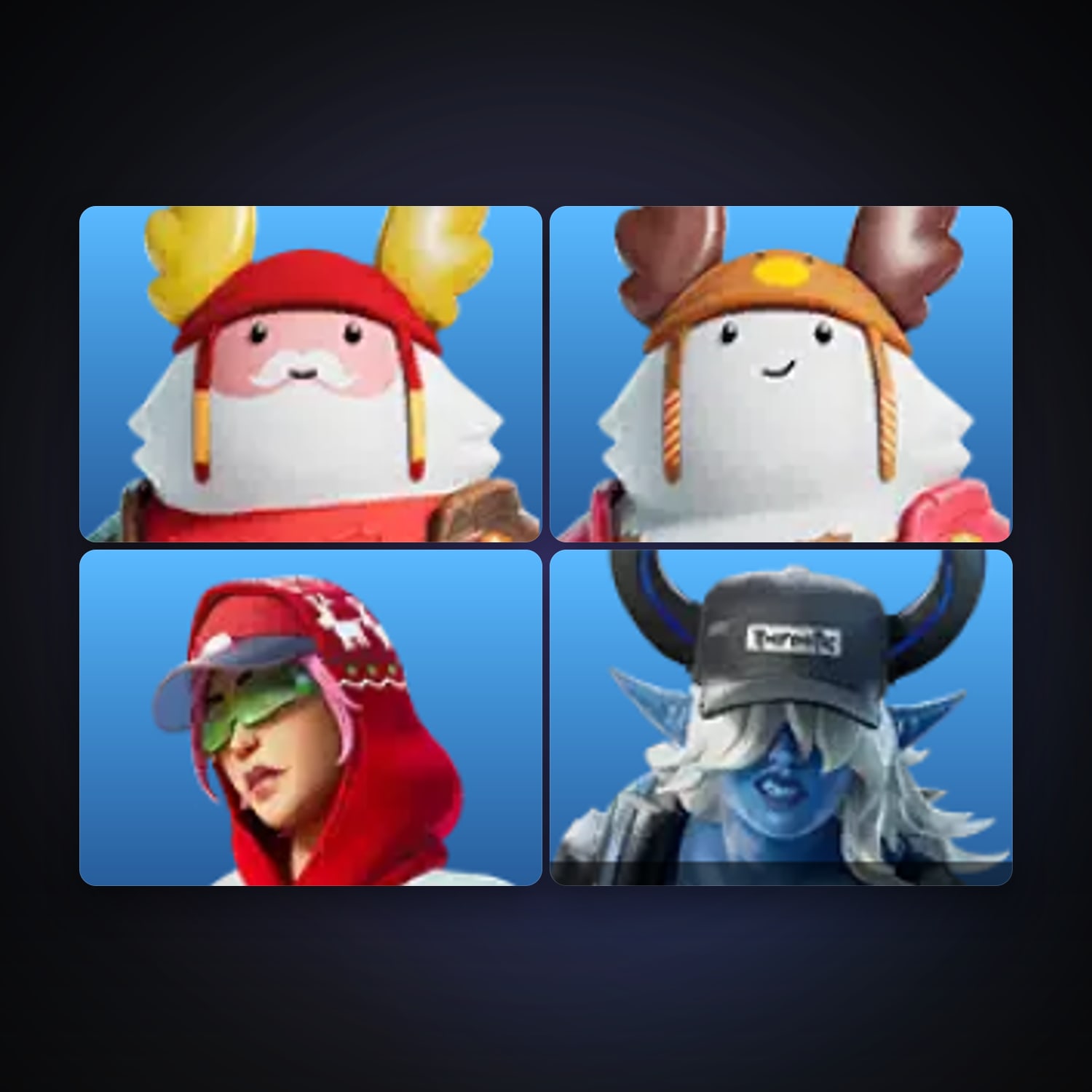 Fortnite locker — 4 skins — 500 V-Bucks — lvl 207 — HabibiAccounts