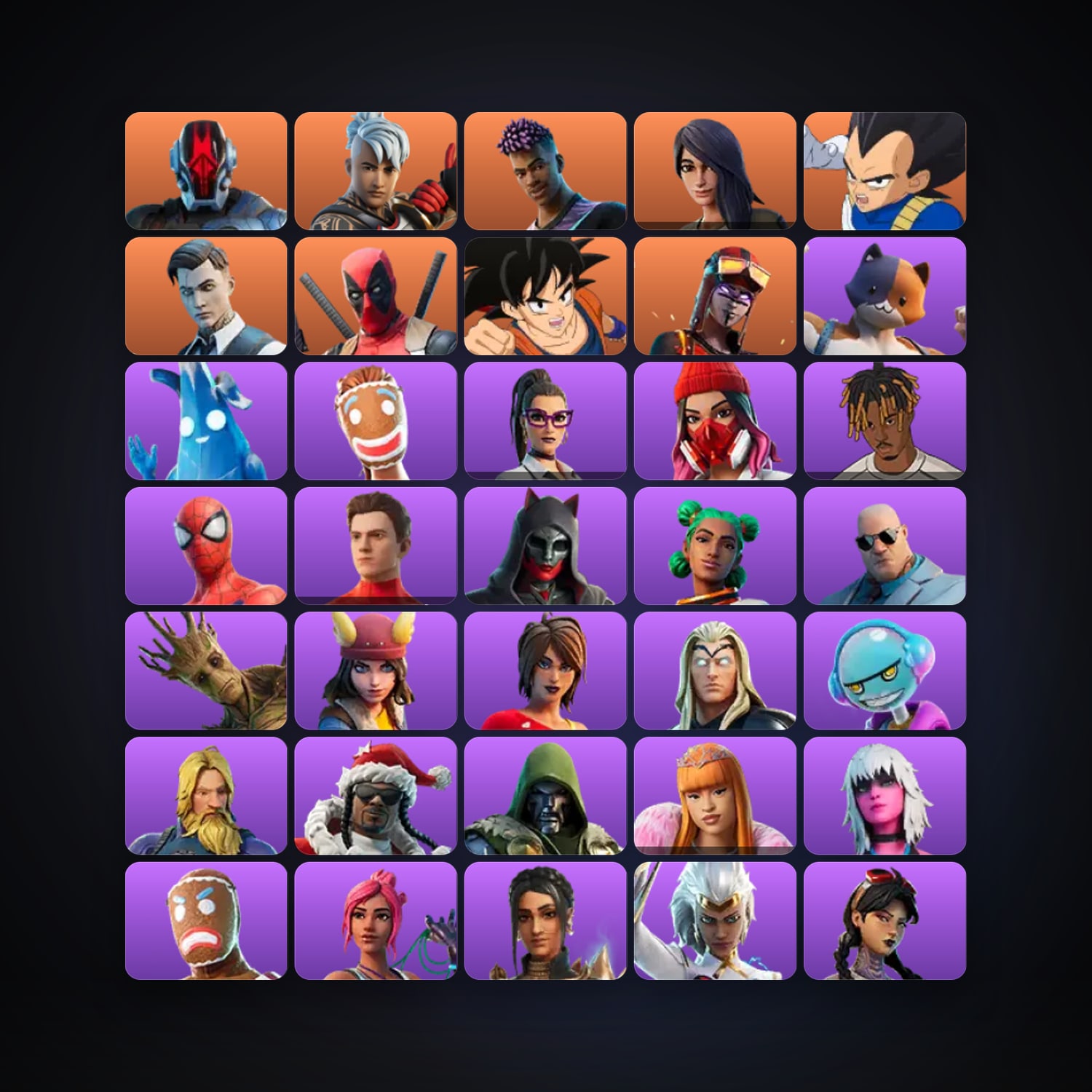Fortnite | 50 Skins | 800 V-Bucks | Level 954 | 100 Wins — HabibiAccounts