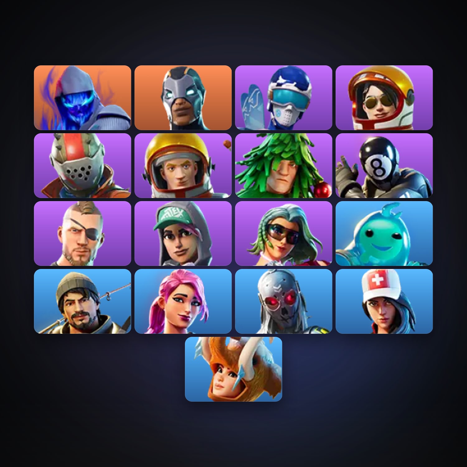 Fortnite | 17 Skins | 50 V-Bucks | Level 262 | 8 Wins — HabibiAccounts