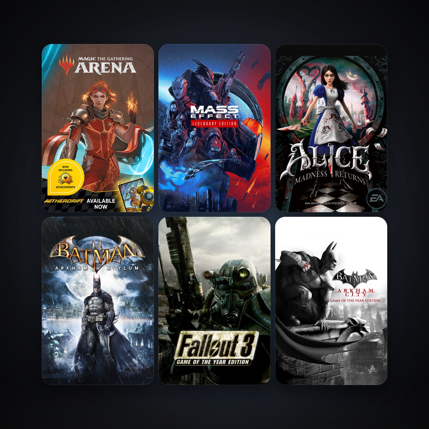 Alice: Madness Returns + Fallout 3: Game of the Year Edition, 9 games, clean — HabibiAccounts
