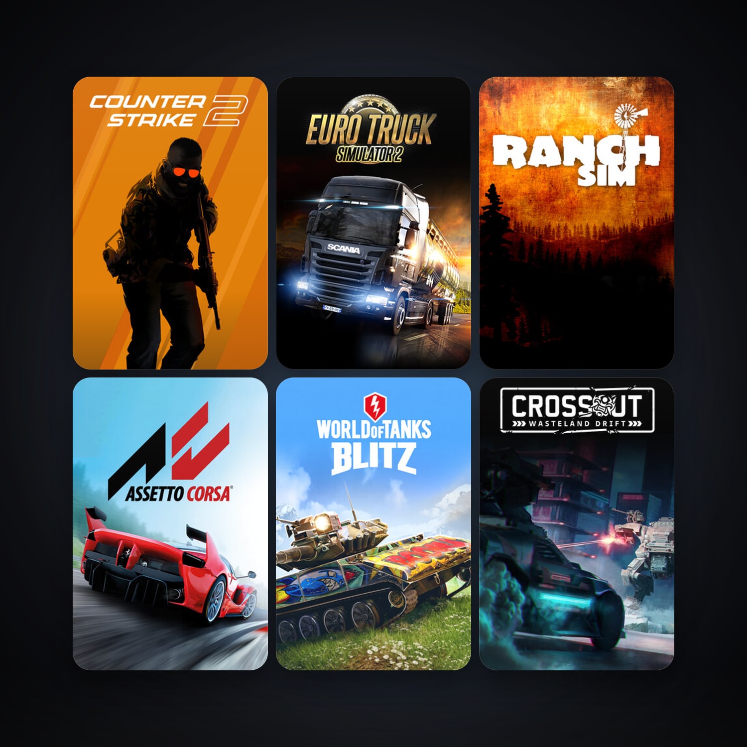 هالحساب ستيم فلين، CS2 Prime وEuro Truck Simulator 2، 16 لعبة، صامد واضح — HabibiAccounts