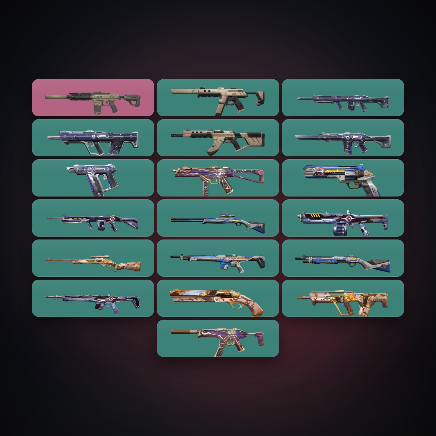 EU Gold 1 locker — 19 skins, lvl 98 — HabibiAccounts