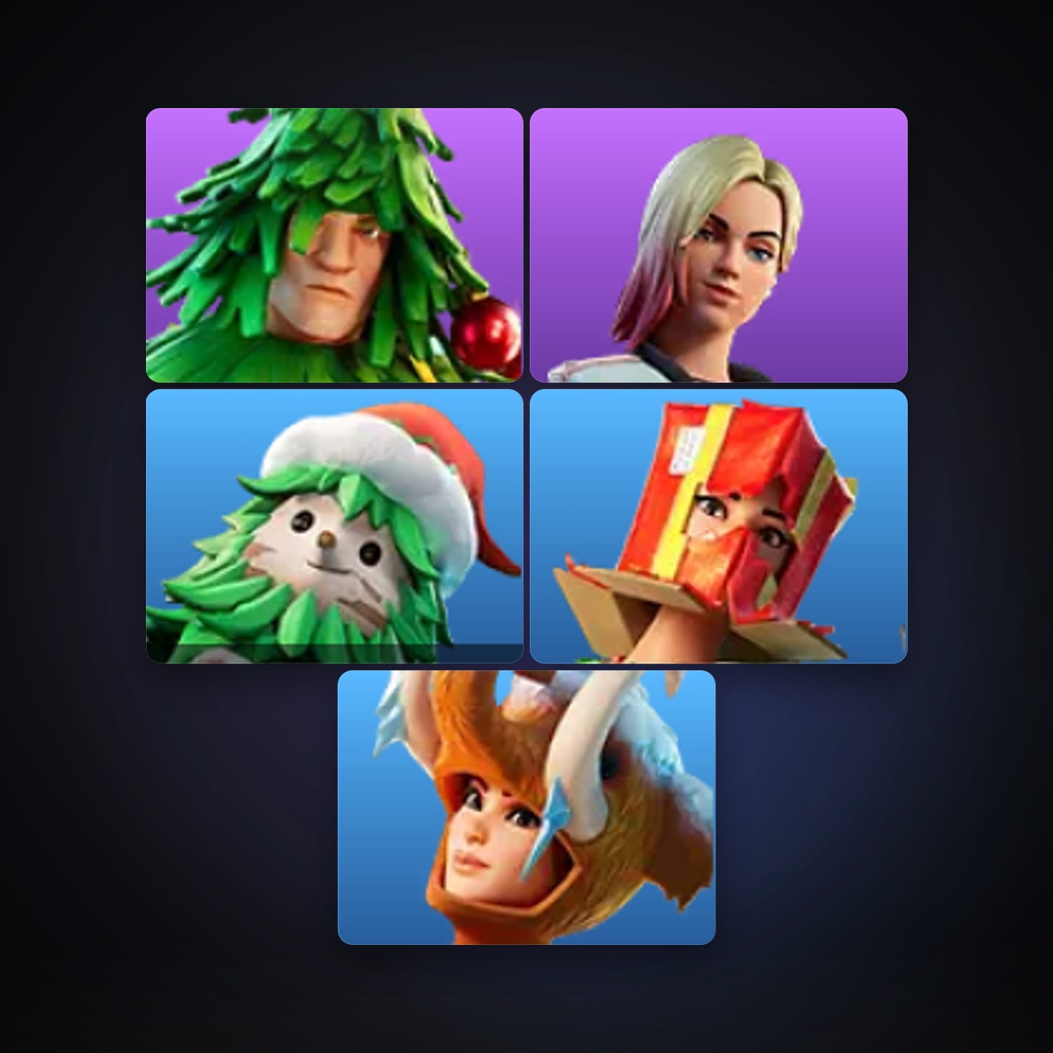 Fortnite locker — 5 skins — 1K V-Bucks — lvl 250 — HabibiAccounts