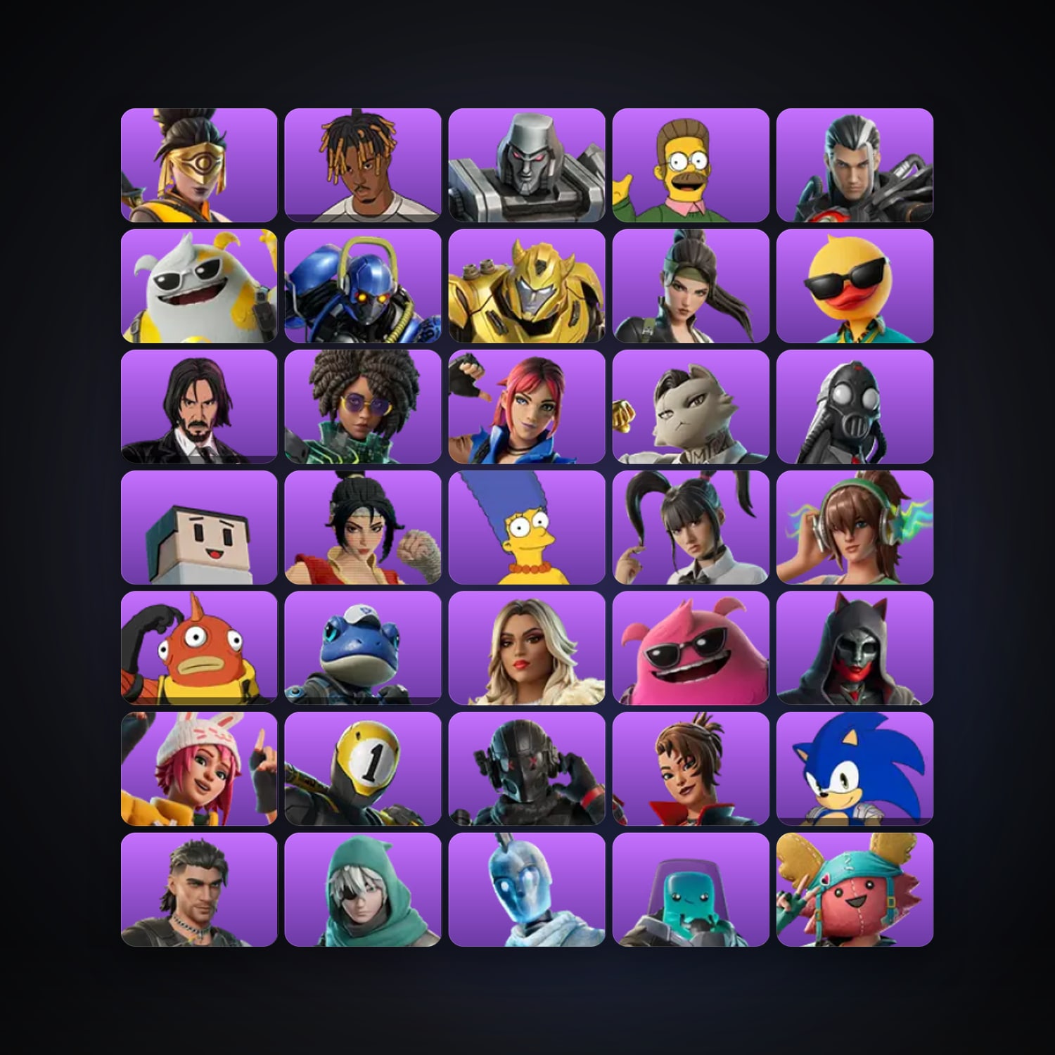 Fortnite locker — 39 skins — 700 V-Bucks — lvl 718 — HabibiAccounts