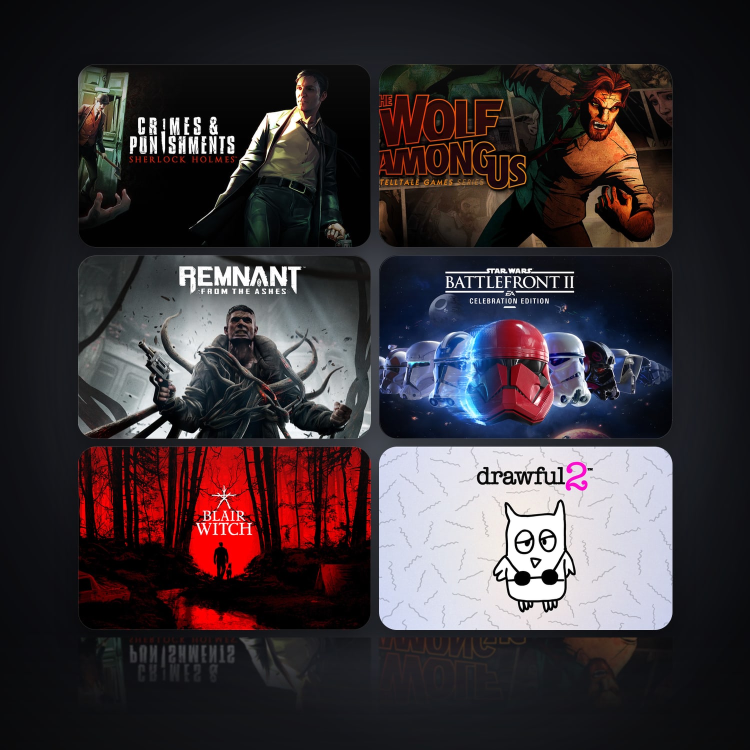 هالحساب إبك فيه Sherlock Holmes Crimes and Punishments وThe Wolf Among Us، IN، 496 ألعاب — HabibiAccounts