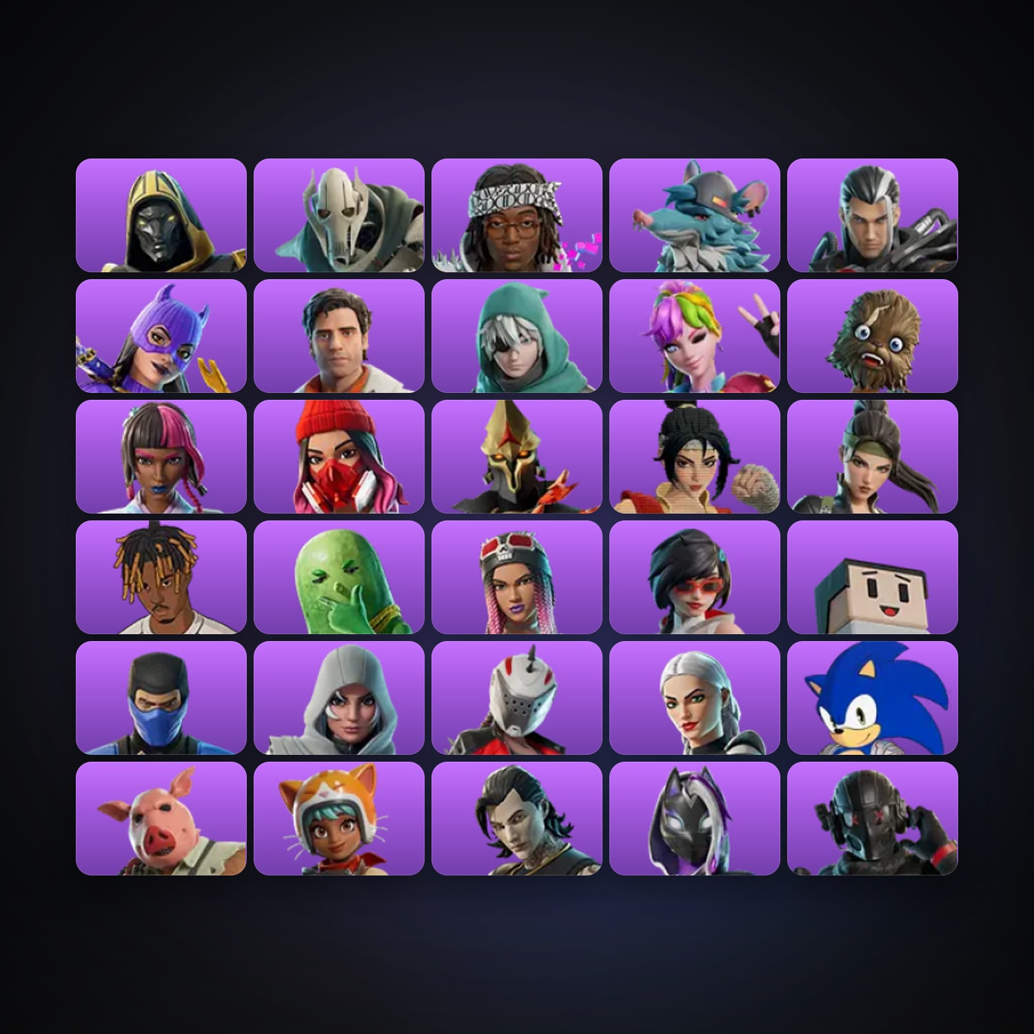 Fortnite | 35 Skins | 100 V-Bucks | Level 1282 | 126 Wins — HabibiAccounts
