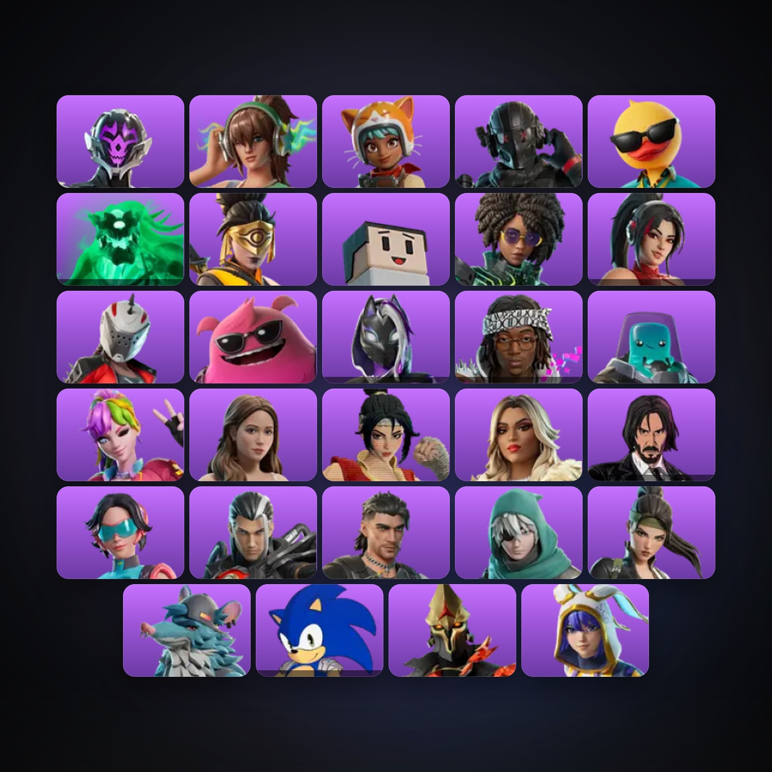 Fortnite locker — 29 skins — 2.3K V-Bucks — lvl 346 — HabibiAccounts