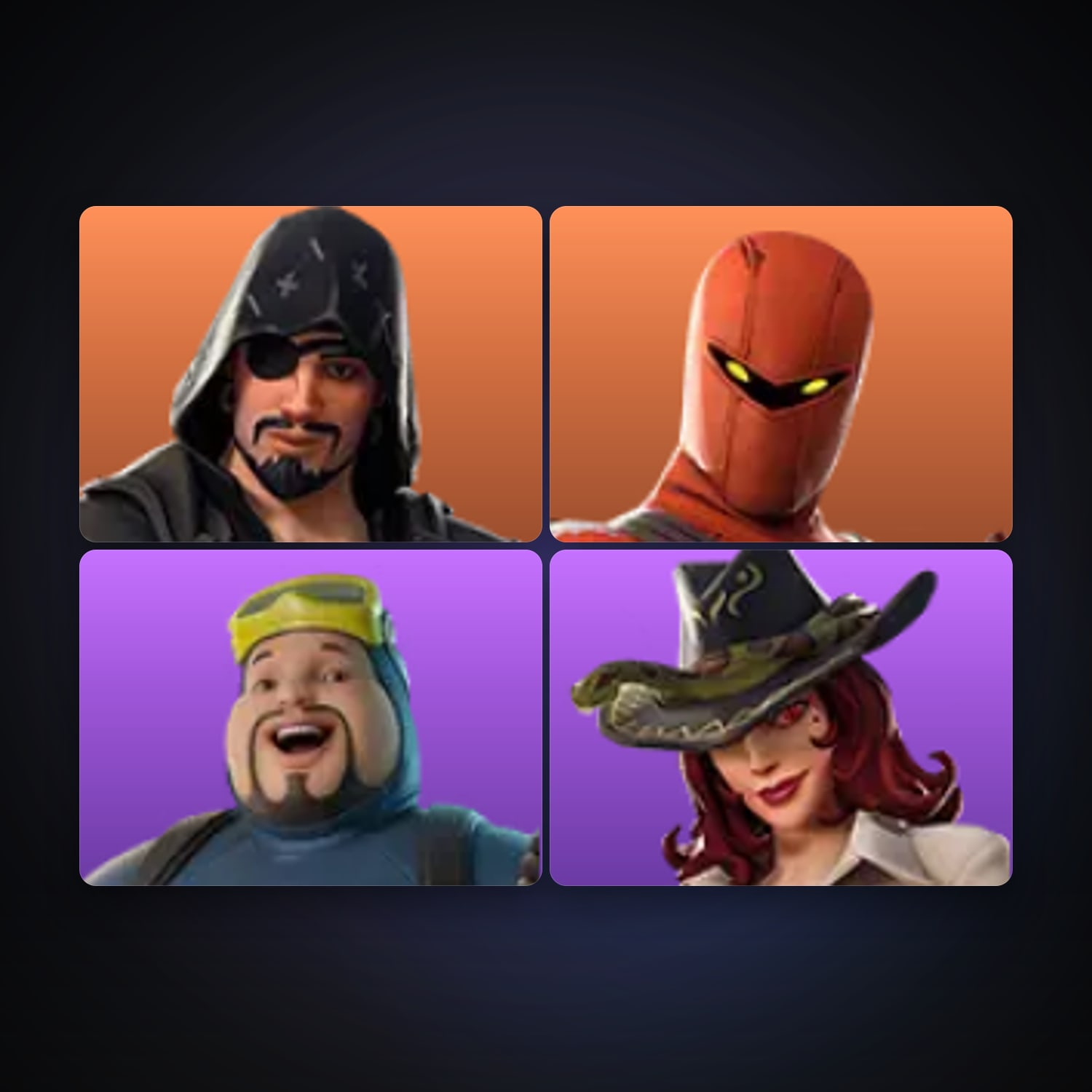Fortnite locker — 4 skins — 100 V-Bucks — lvl 156 — HabibiAccounts