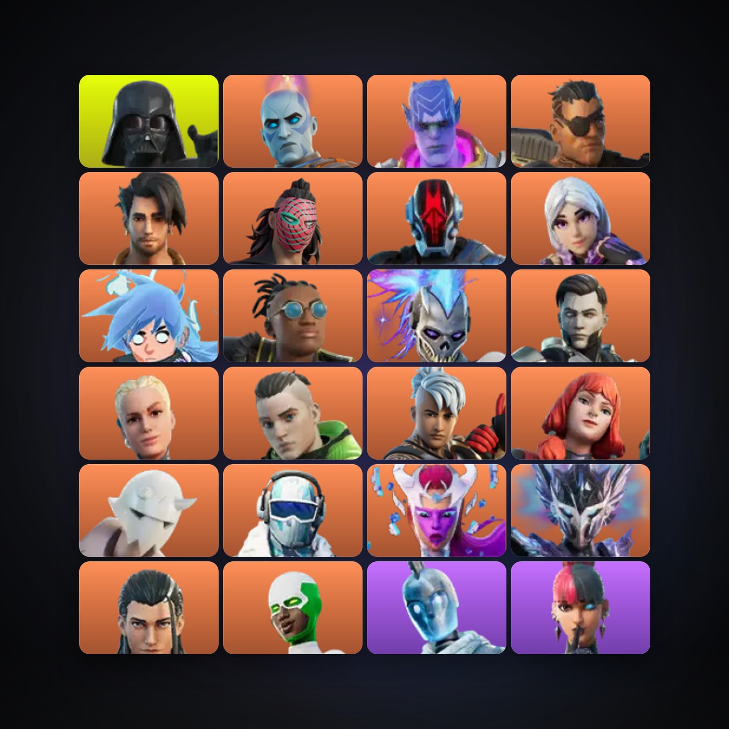 Fortnite locker — 190 skins — 750 V-Bucks — lvl 3306 — HabibiAccounts