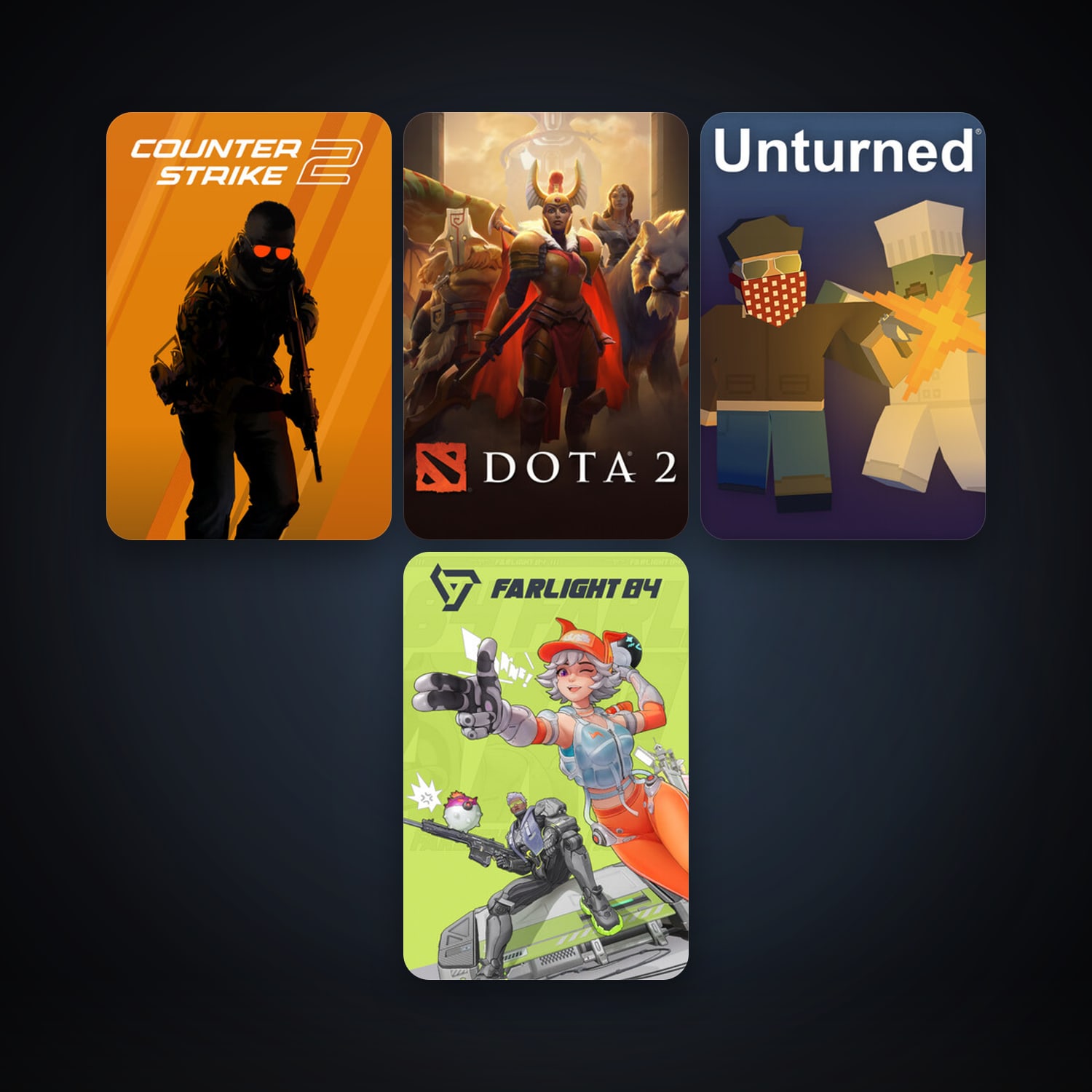 Dota 2 + CS2 Prime, 4 games, clean — HabibiAccounts
