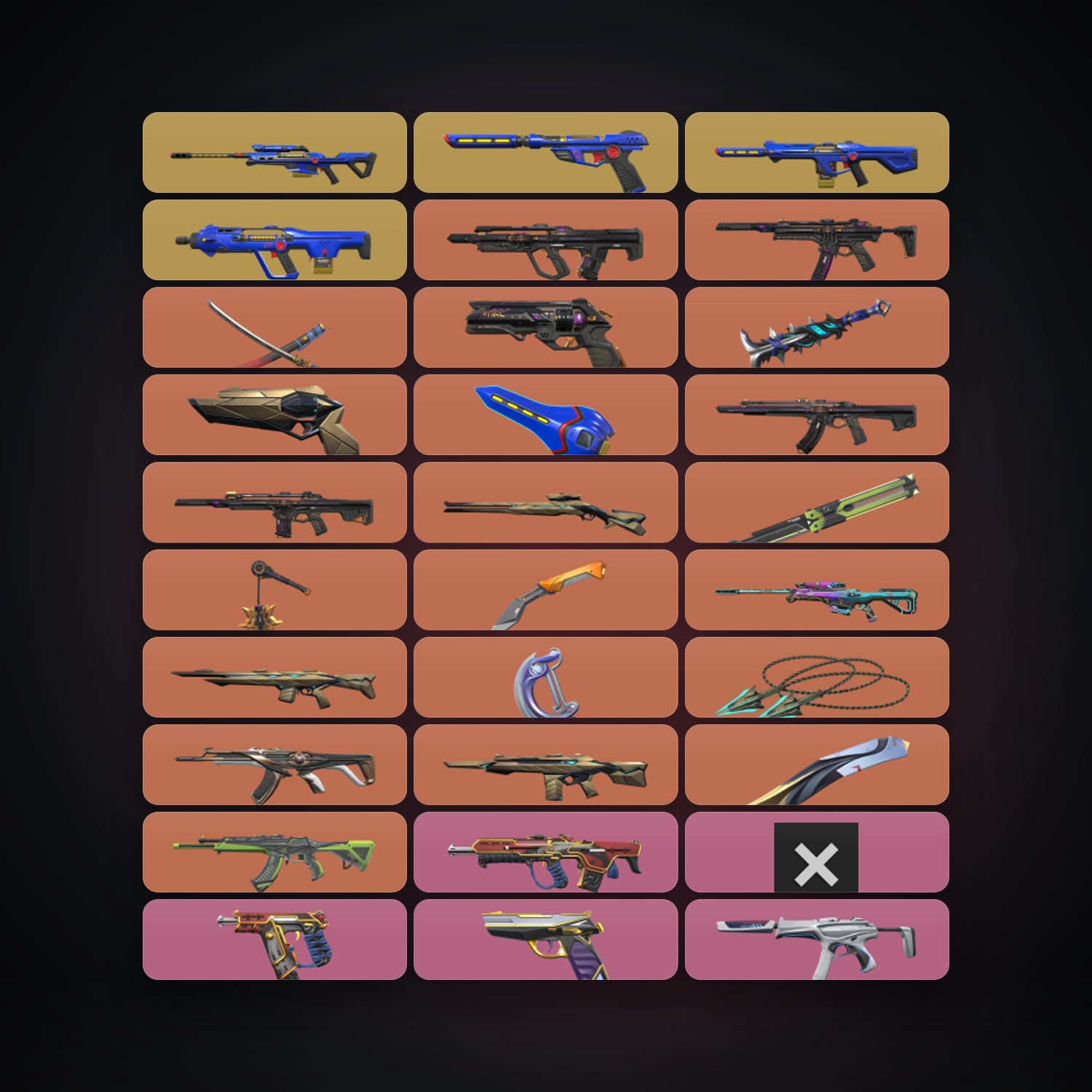 11 Rank | EU Server | 108 Skins | 9 Knives | Level 264 — HabibiAccounts