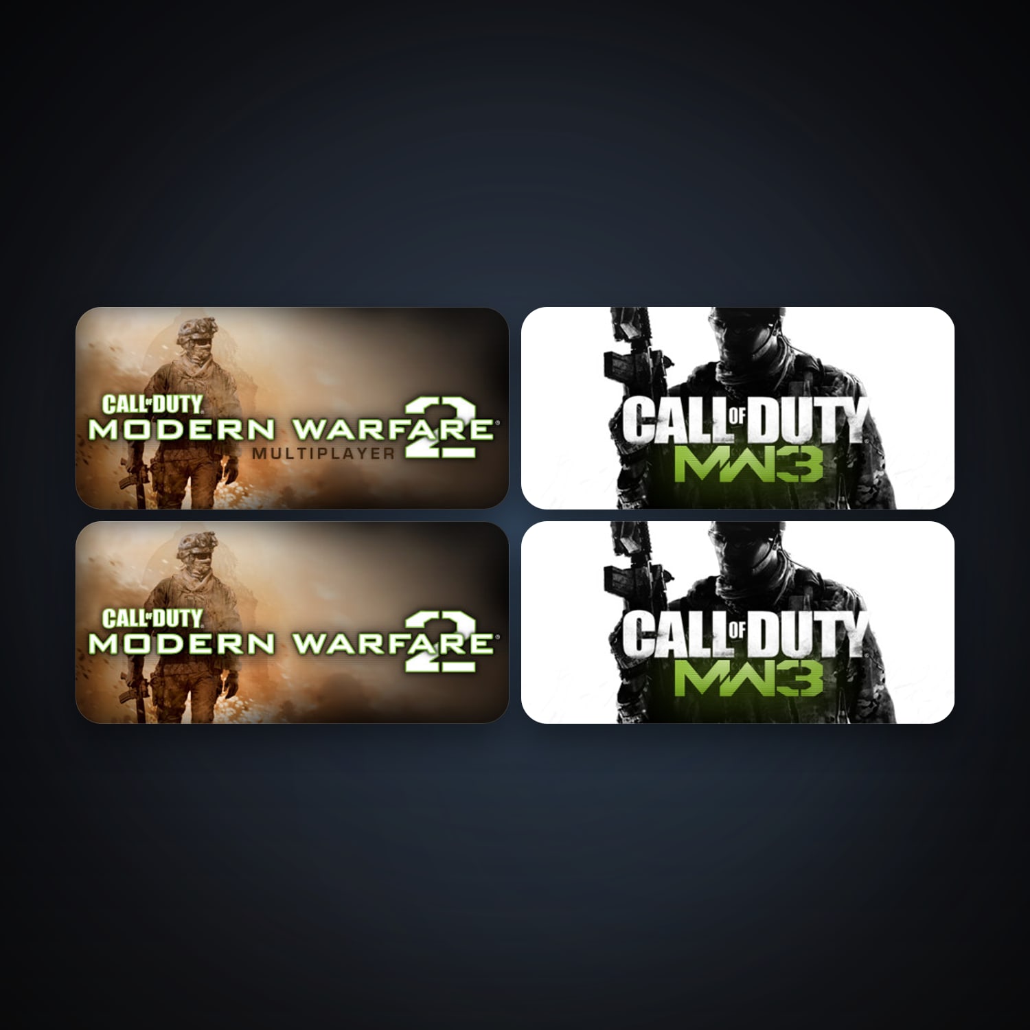 Call of Duty: Modern Warfare 2 (2009) + Call of Duty: Modern Warfare 2 - Multiplayer (2009), 4 games, clean — HabibiAccounts