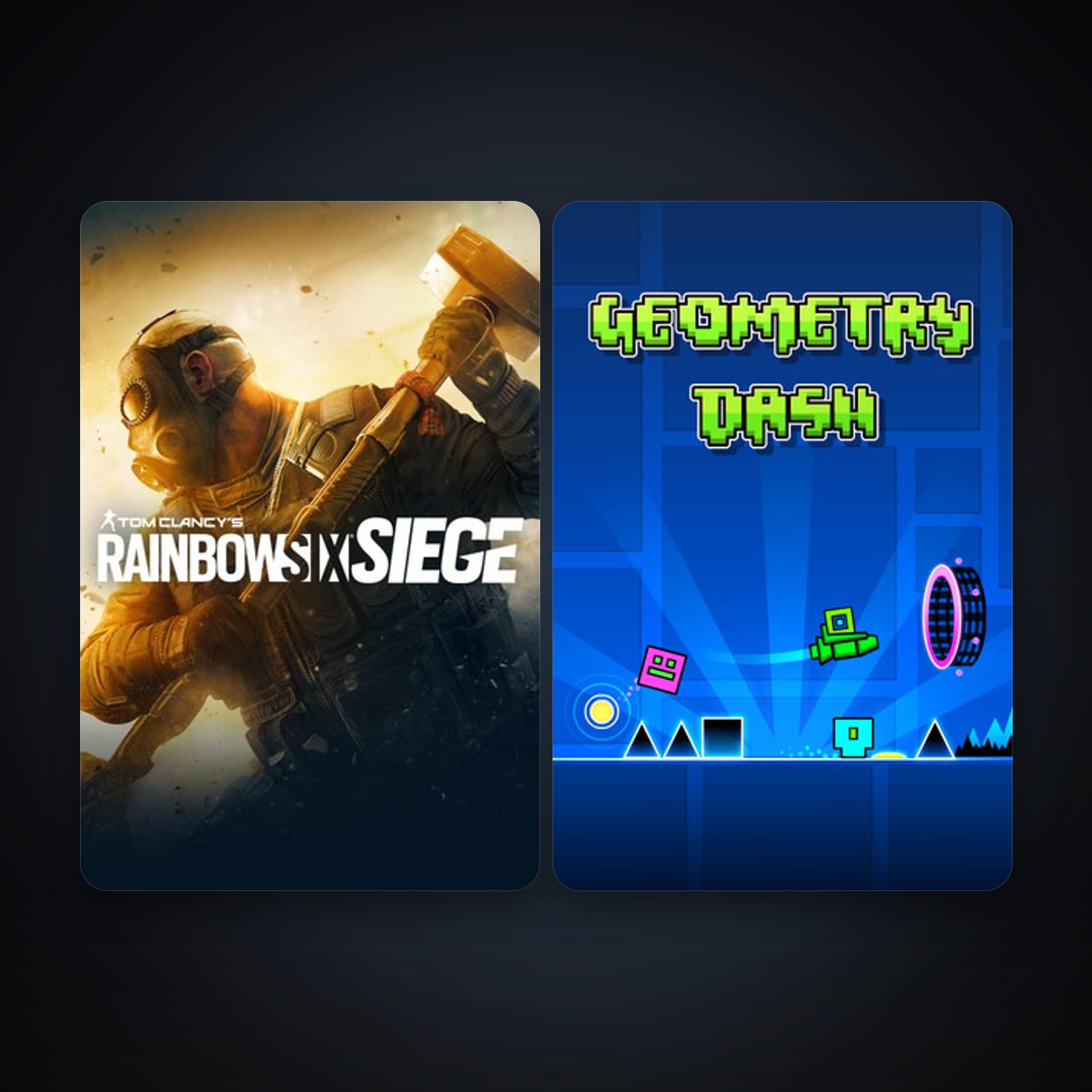 Geometry Dash + Tom Clancy's Rainbow Six Siege, 3 games, clean — HabibiAccounts