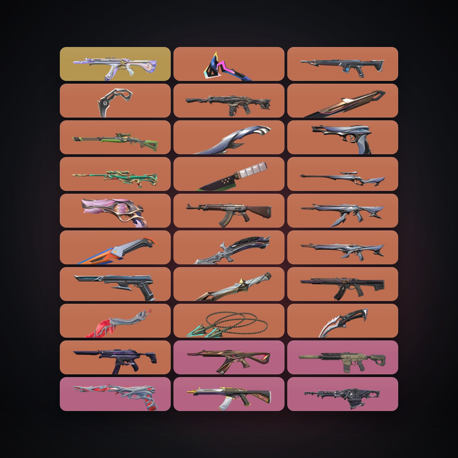 EU Silver 2 locker — 11 knives, 108 skins, lvl 259 — HabibiAccounts