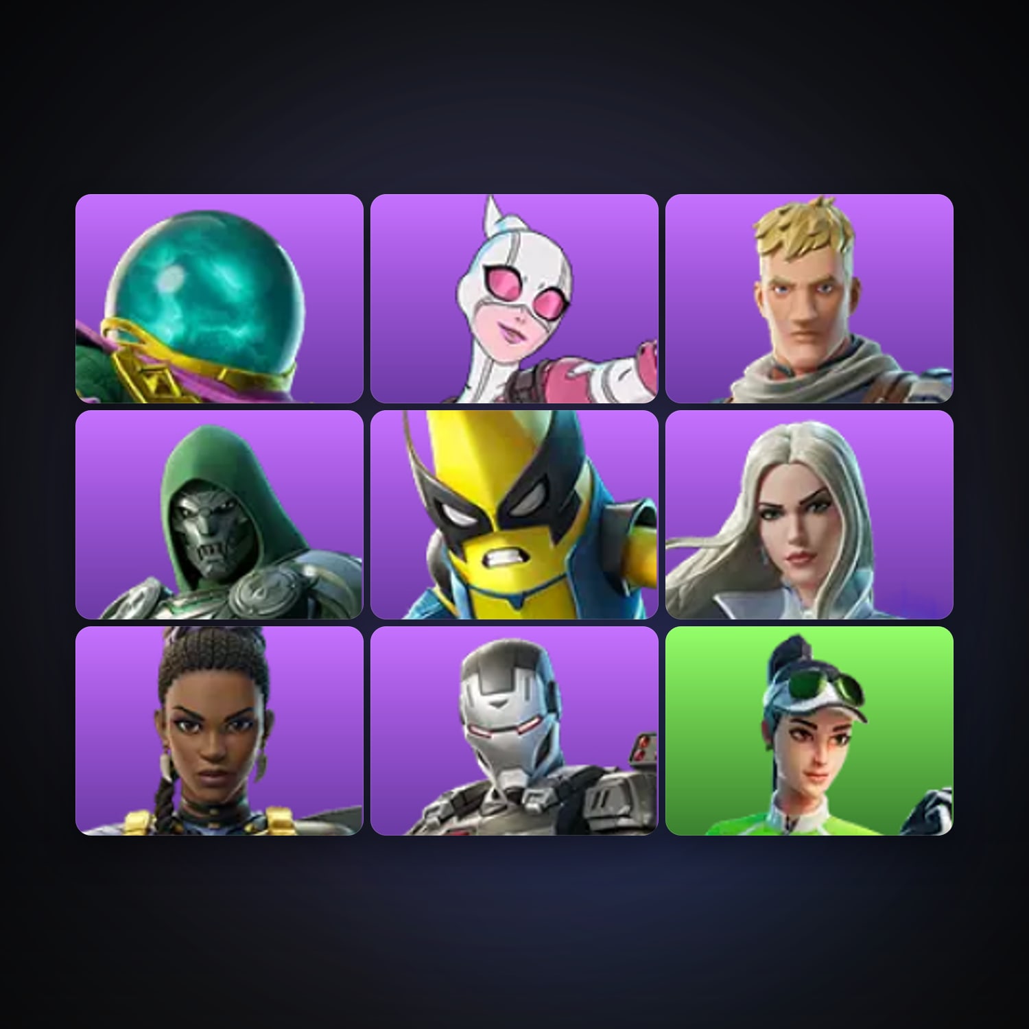 Fortnite | 9 Skins | 50 V-Bucks | Level 224 | 7 Wins — HabibiAccounts