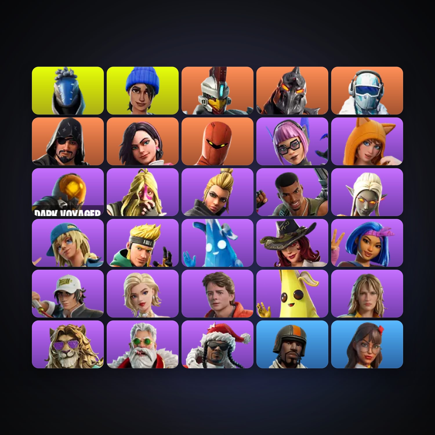 هالحساب فورتنايت، لوكر 32 سكن، 100 فيبوكس، لفل 480، 19 فوز — HabibiAccounts