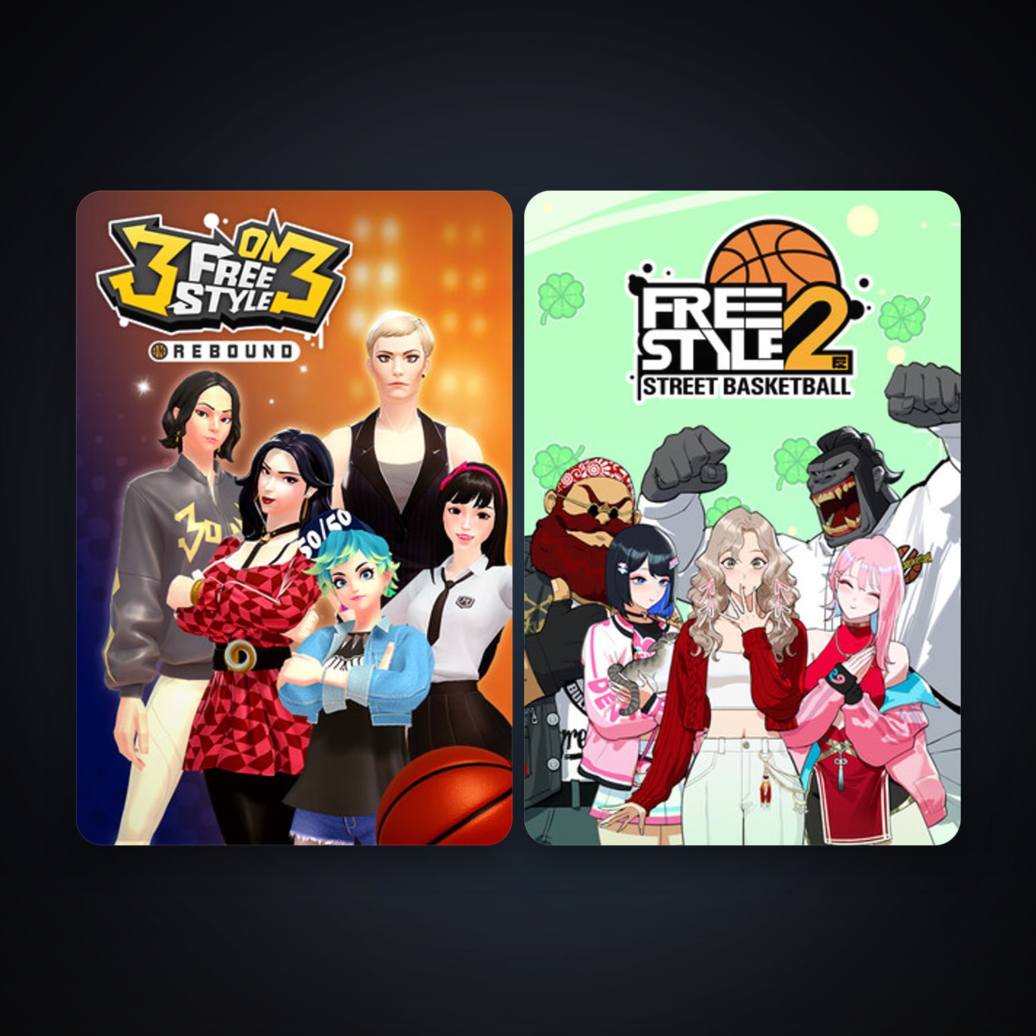 Freestyle 2: Street Basketball + 3on3 FreeStyle: Rebound, 4 games, clean — HabibiAccounts