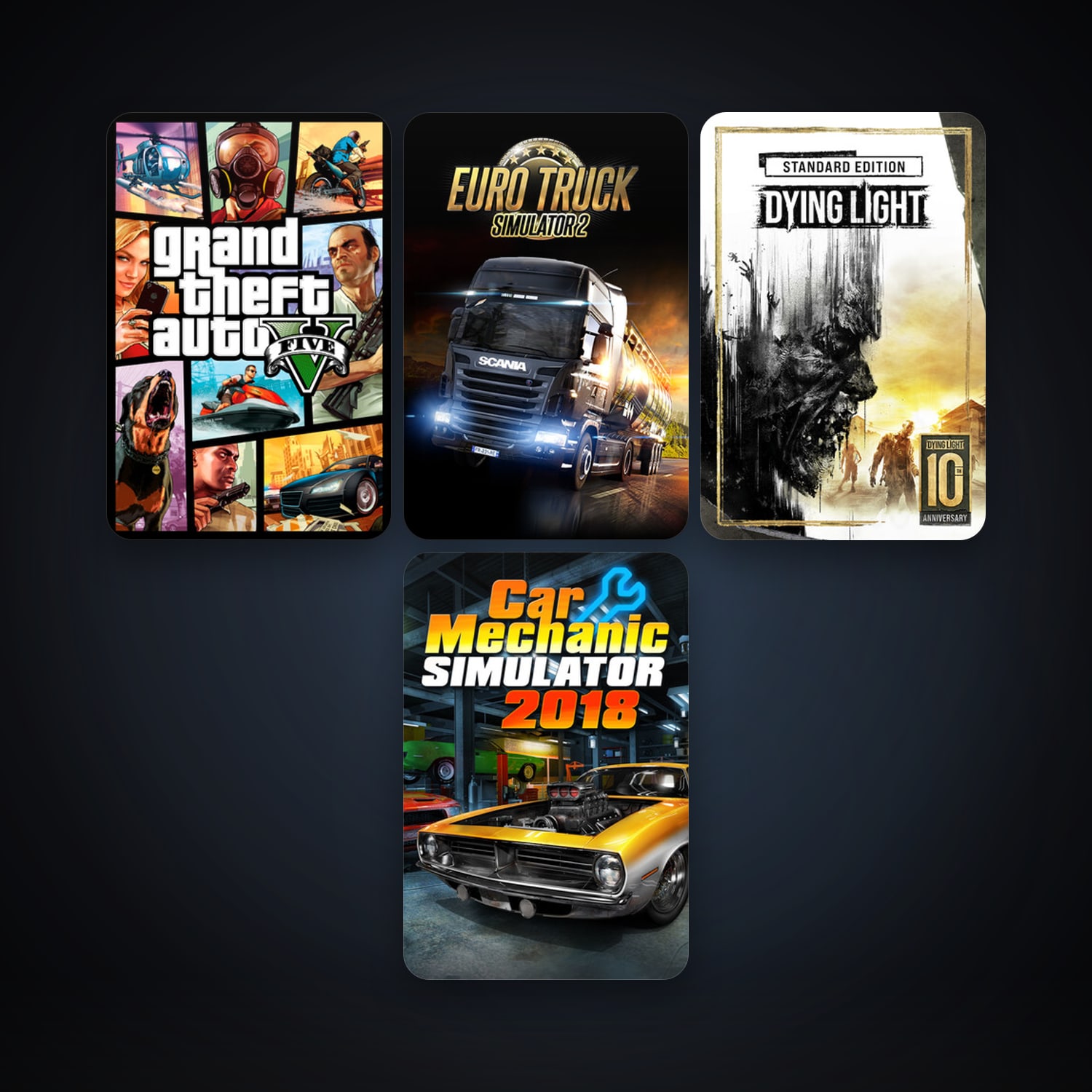 Euro Truck Simulator 2 + Dying Light, 5 games, clean — HabibiAccounts