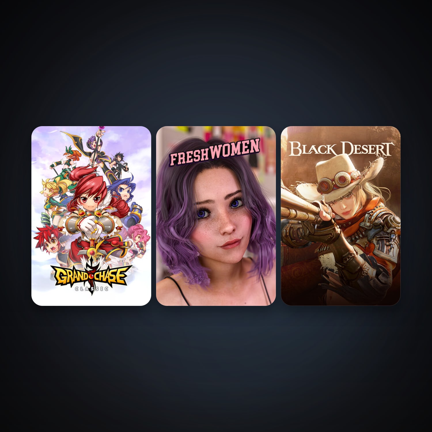 Black Desert Online + GrandChase, 5 games, clean — HabibiAccounts