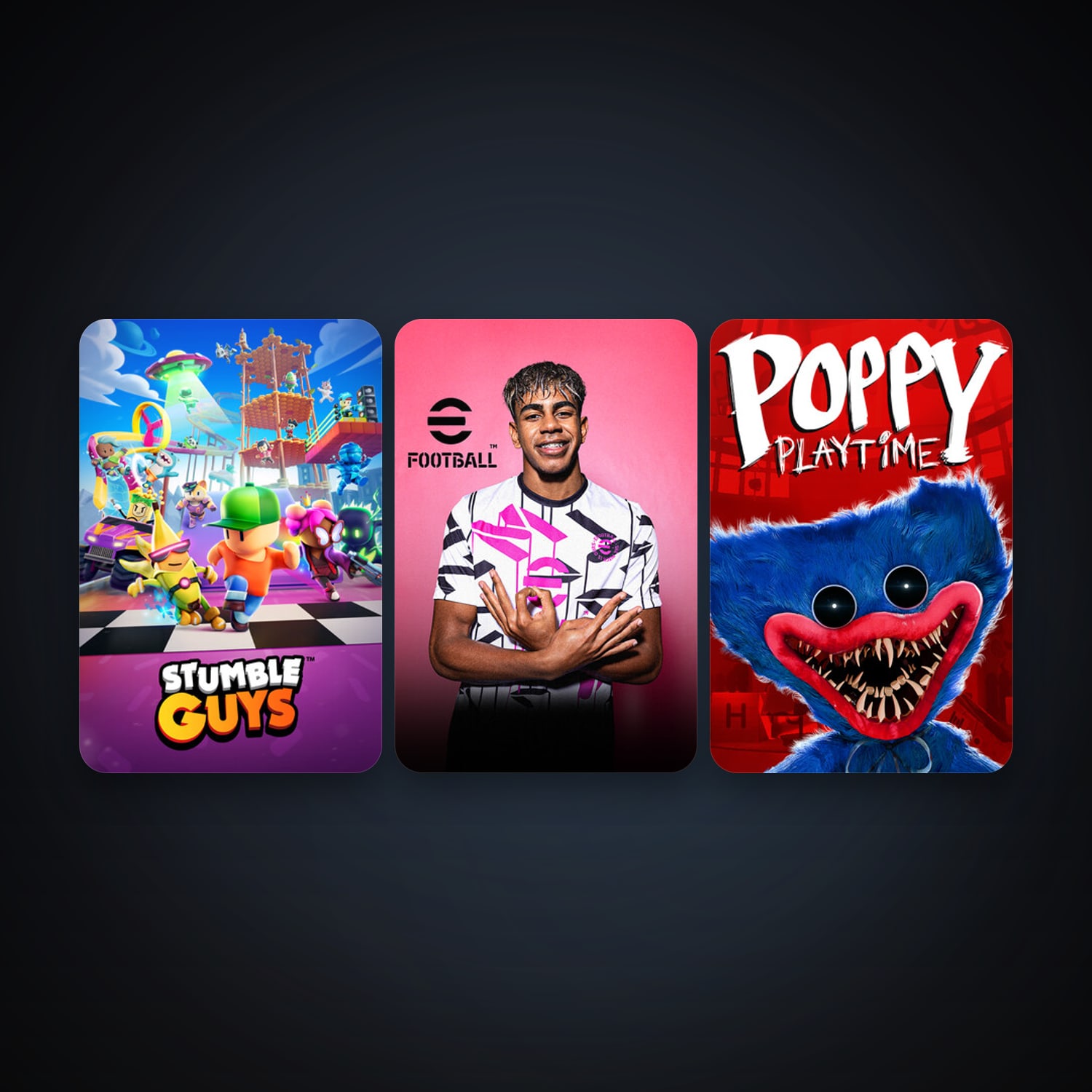 eFootball 2024 + Stumble Guys, 6 games, clean — HabibiAccounts
