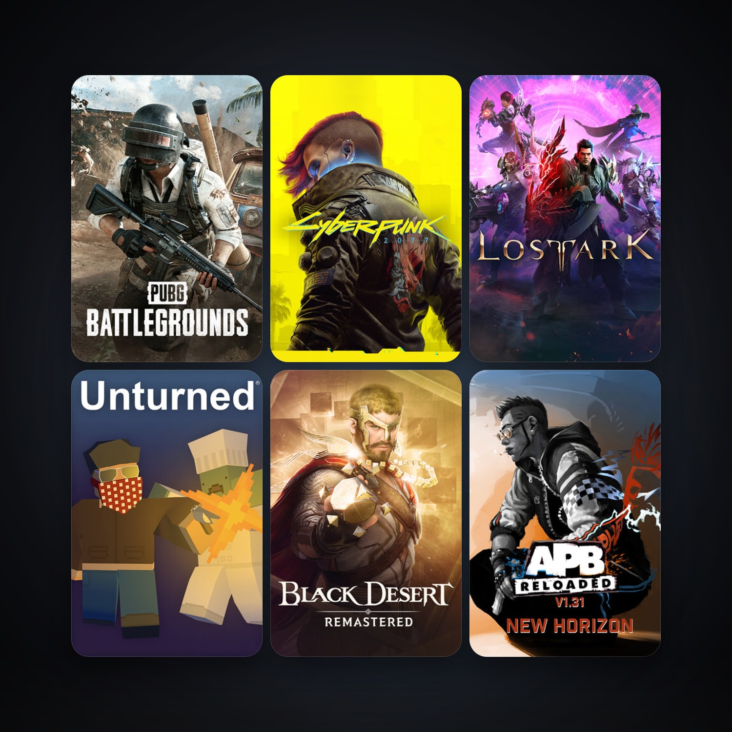 APB Reloaded + Unturned, 25 games, clean — HabibiAccounts