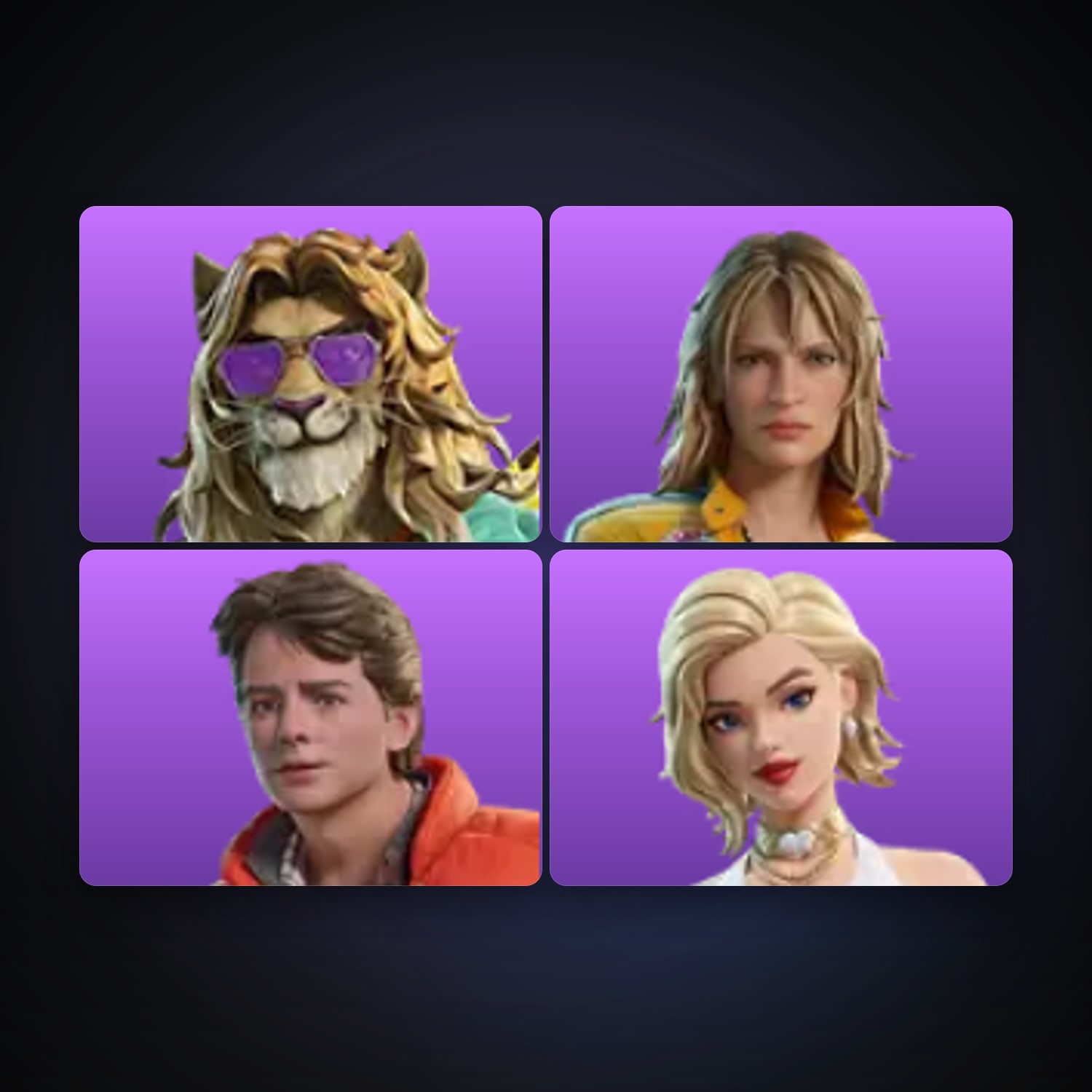Fortnite locker — 4 skins — 400 V-Bucks — lvl 48 — HabibiAccounts