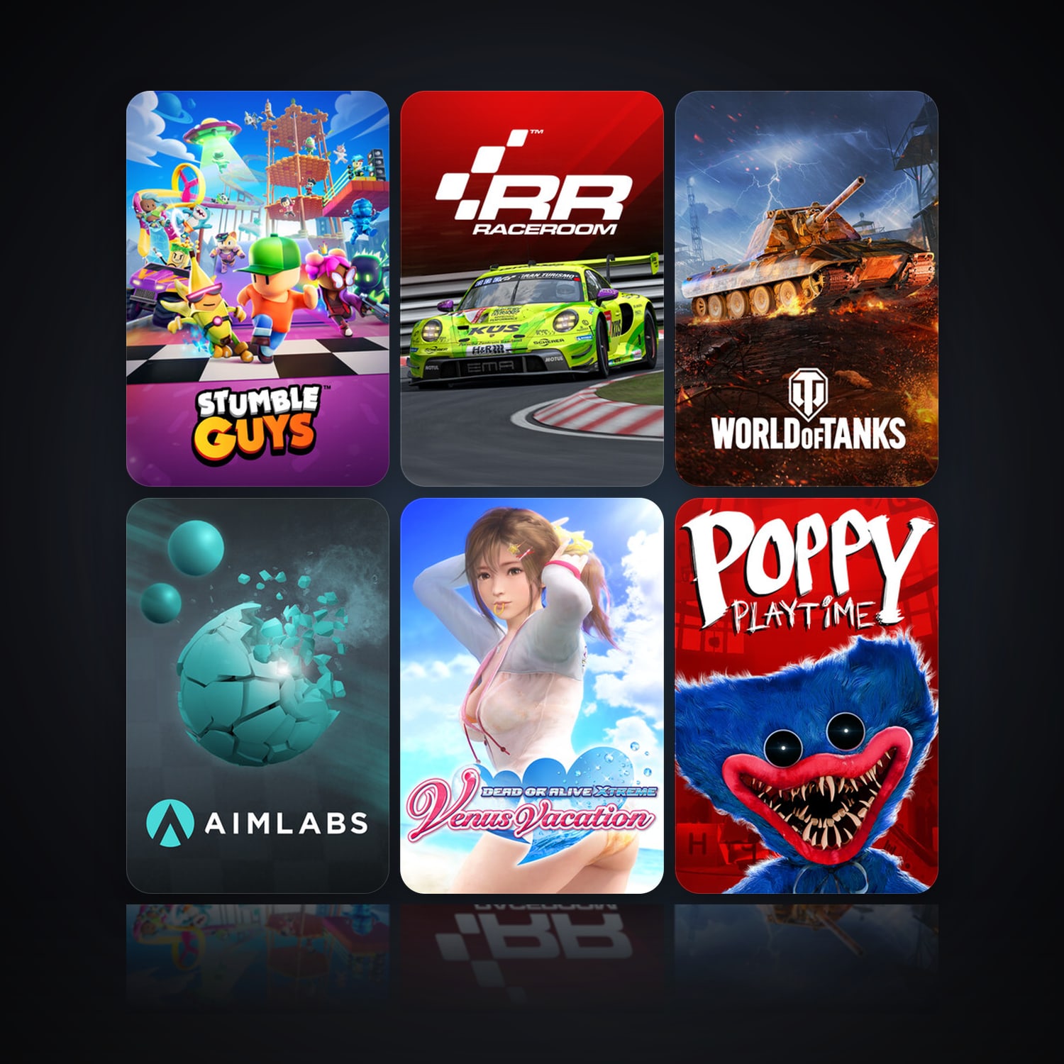 Stumble Guys & RaceRoom Racing Experience | 11 Games | Clean — HabibiAccounts
