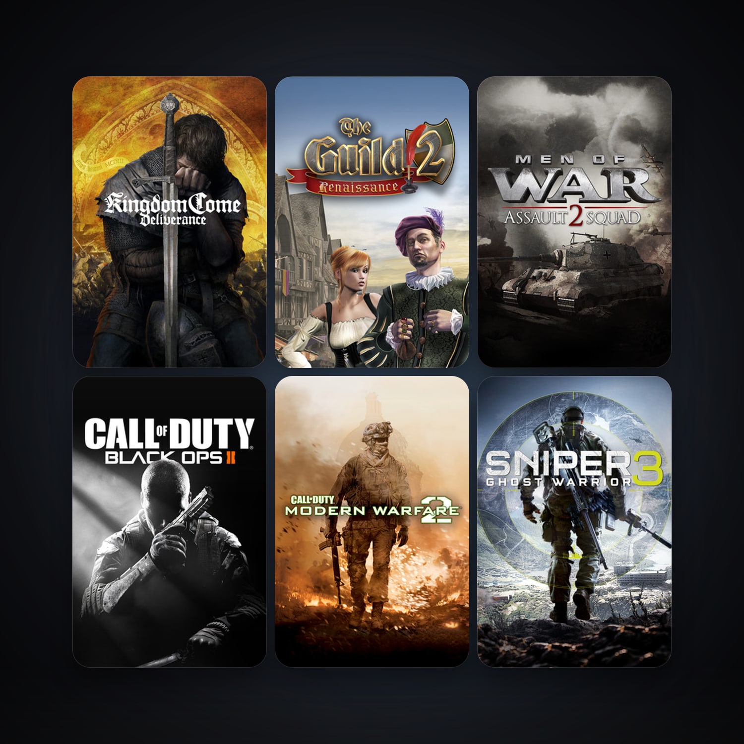 Call of Duty: Modern Warfare 2 (2009) + The Guild II Renaissance, 116 games, Steam 11, clean — HabibiAccounts