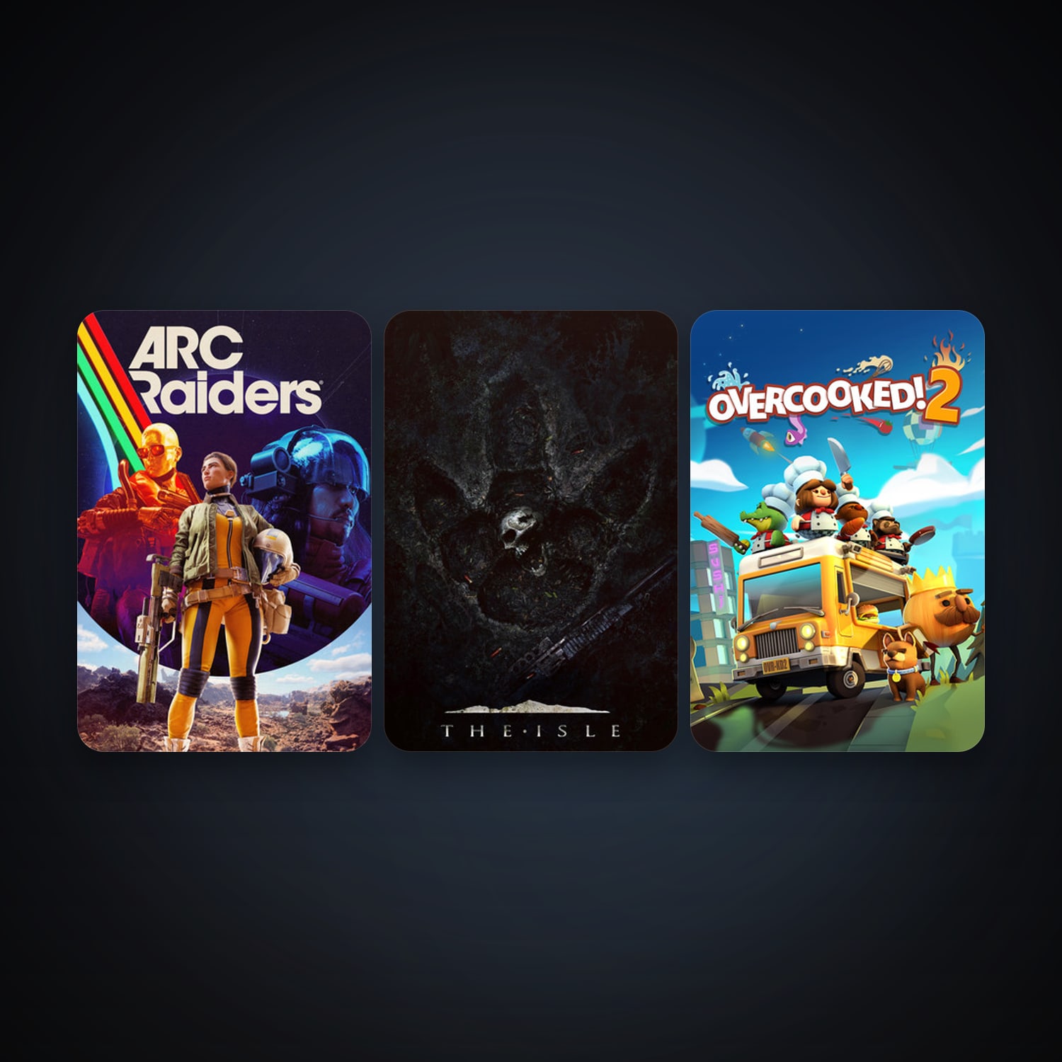 هالحساب ستيم فلين، The Isle وOvercooked! 2، 3 لعبة، صامد واضح — HabibiAccounts
