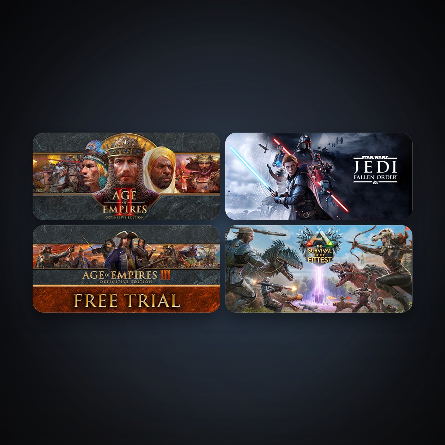 ARK: The Survival Of The Fittest + Age of Empires II: Definitive Edition, 6 games, clean — HabibiAccounts