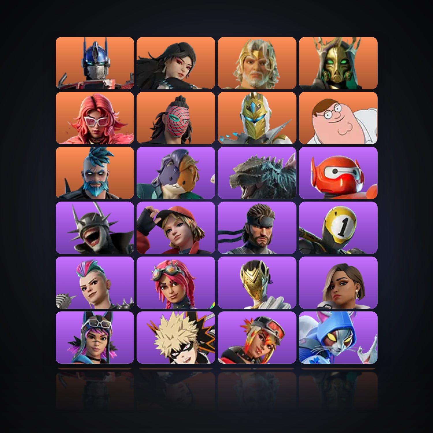 Fortnite | 86 Skins | 100 V-Bucks | Level 1656 | 168 Wins — HabibiAccounts